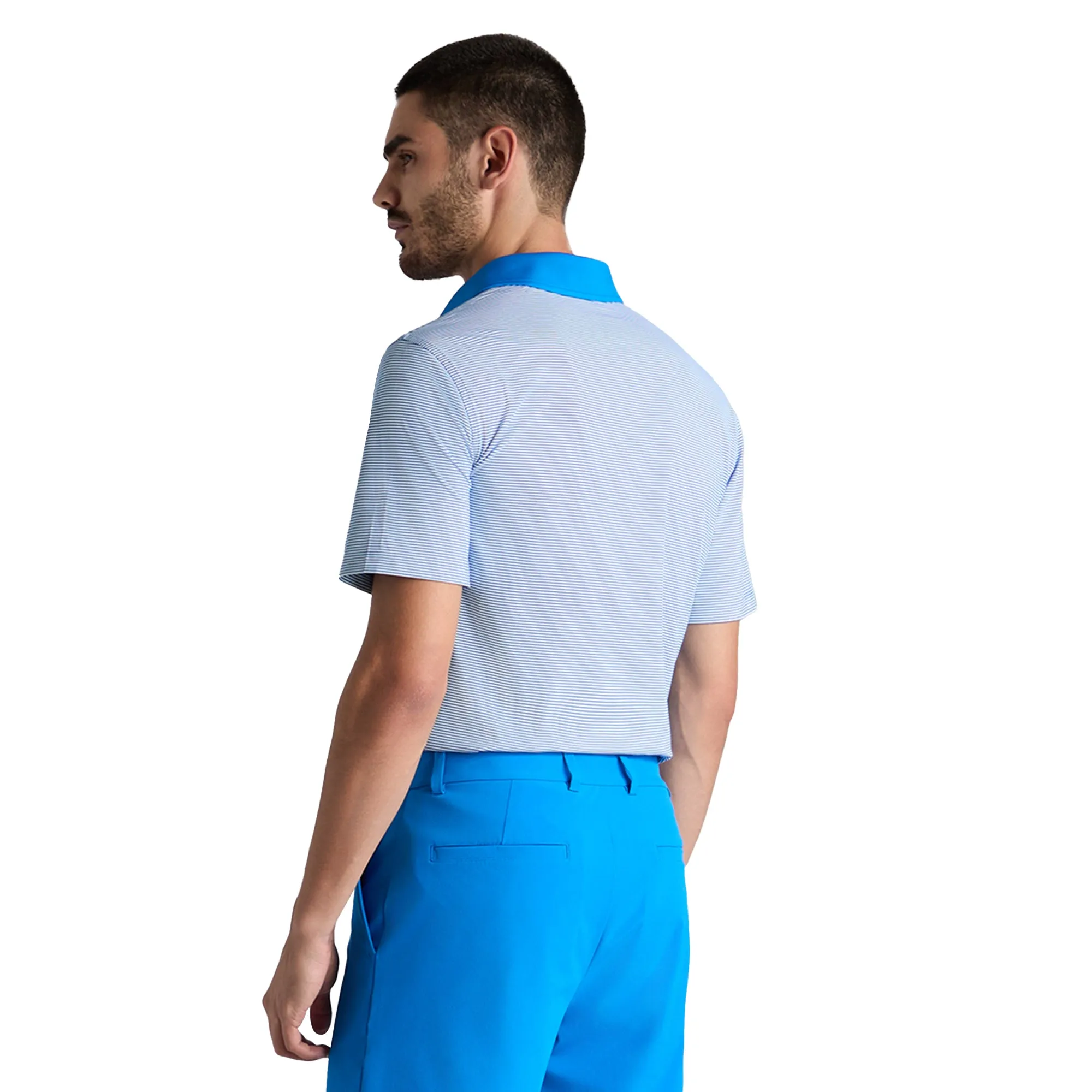 G/FORE Feeder Stripe Fine Tech Jersey Polo Shirt