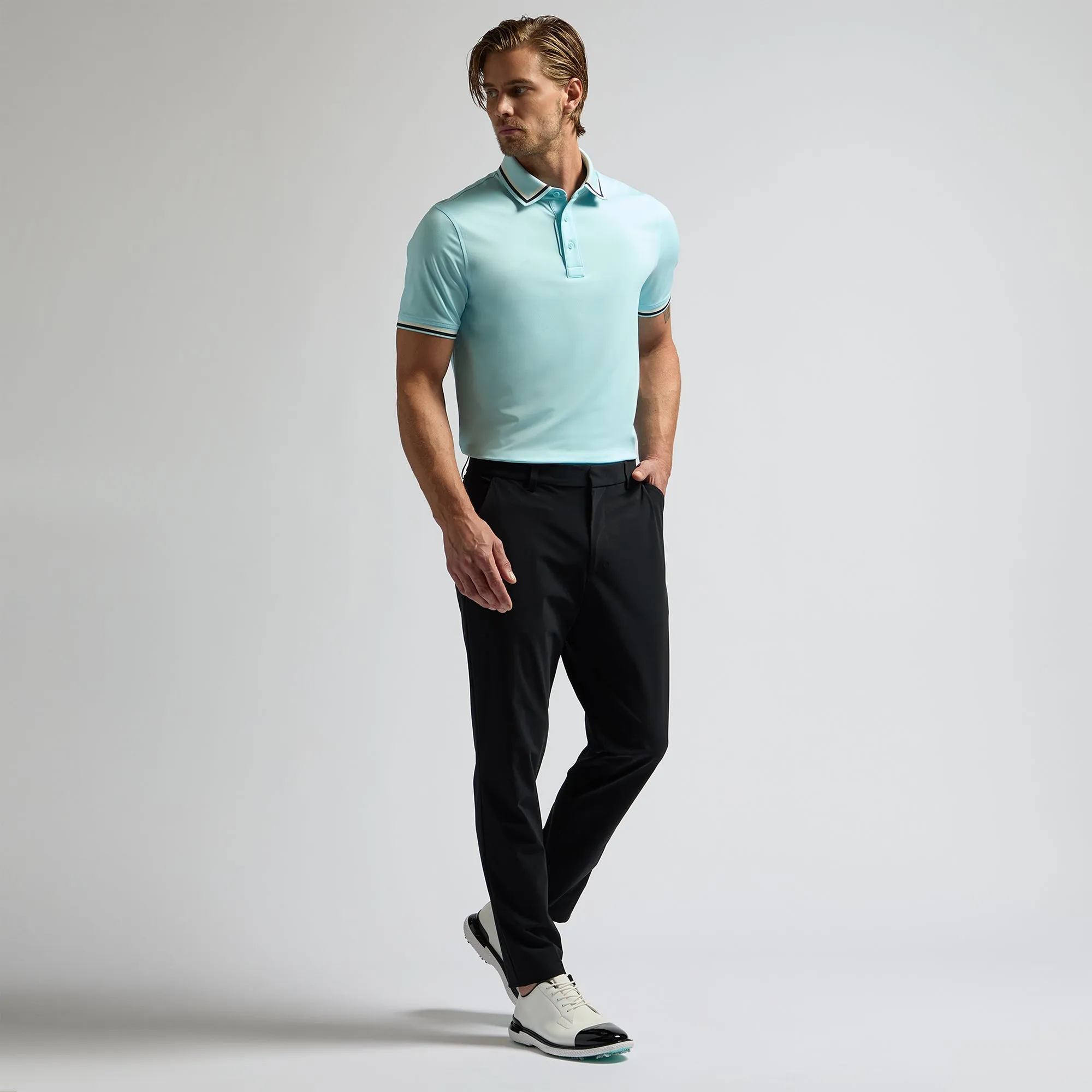 G/FORE G/Tab Essential Tech Jersey Banded Polo Shirt