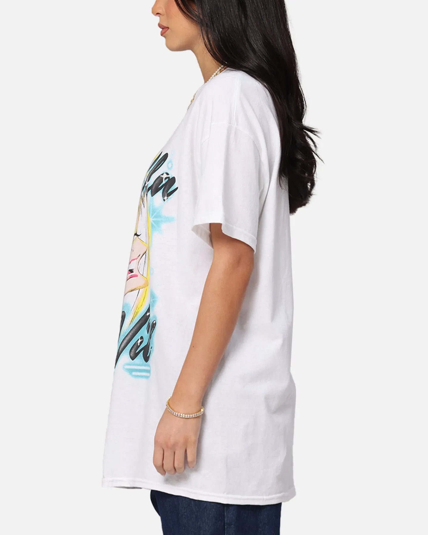 Goat Crew Disney Cruella De Vil Airbrush T-Shirt White