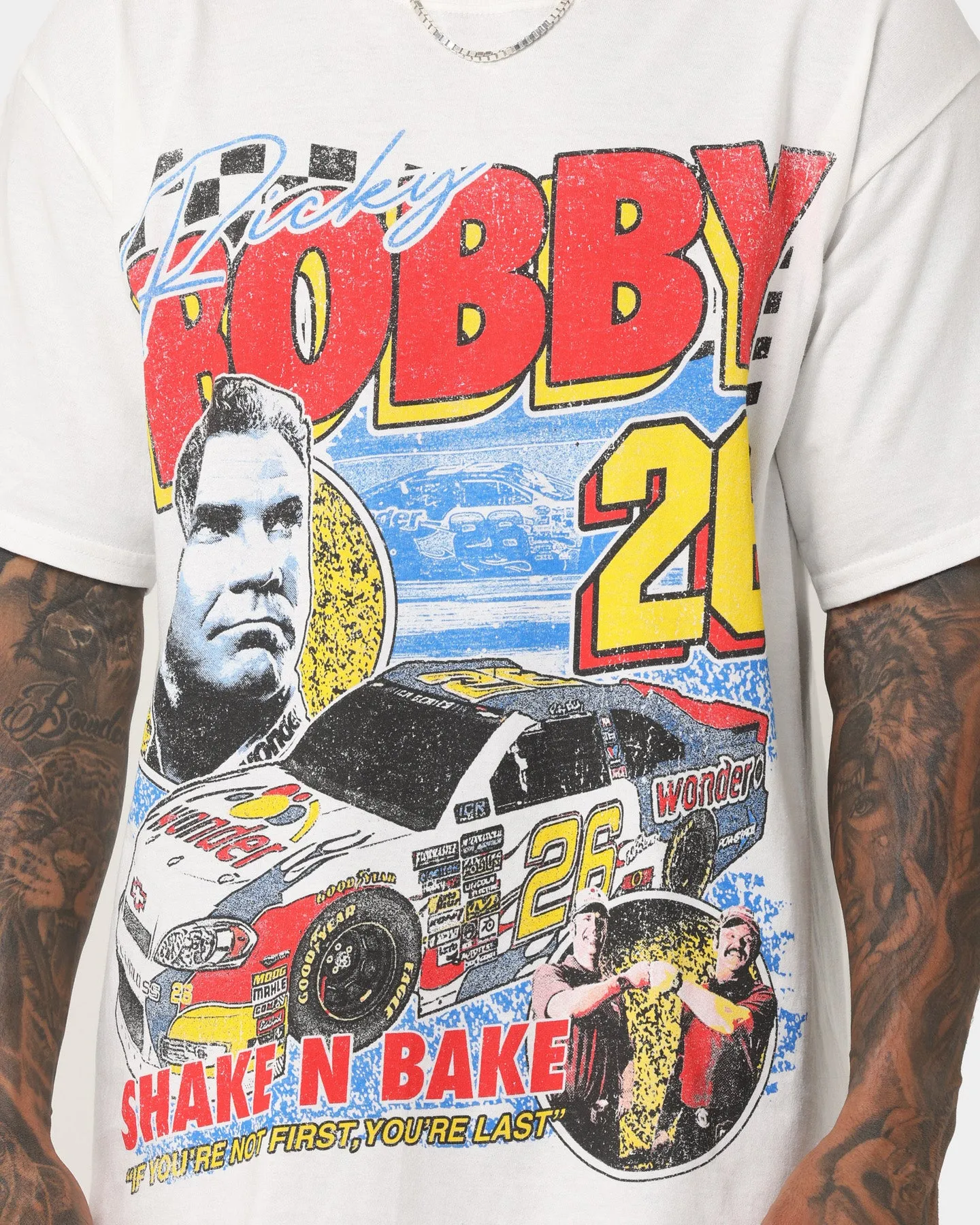 Goat Crew Ricky Bobby Racing T-Shirt White