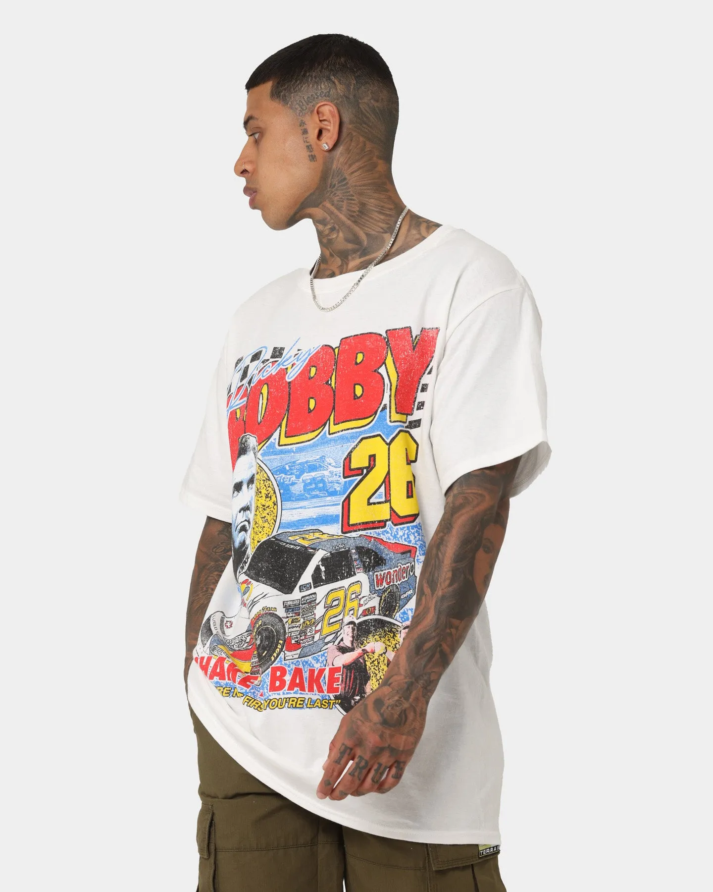 Goat Crew Ricky Bobby Racing T-Shirt White