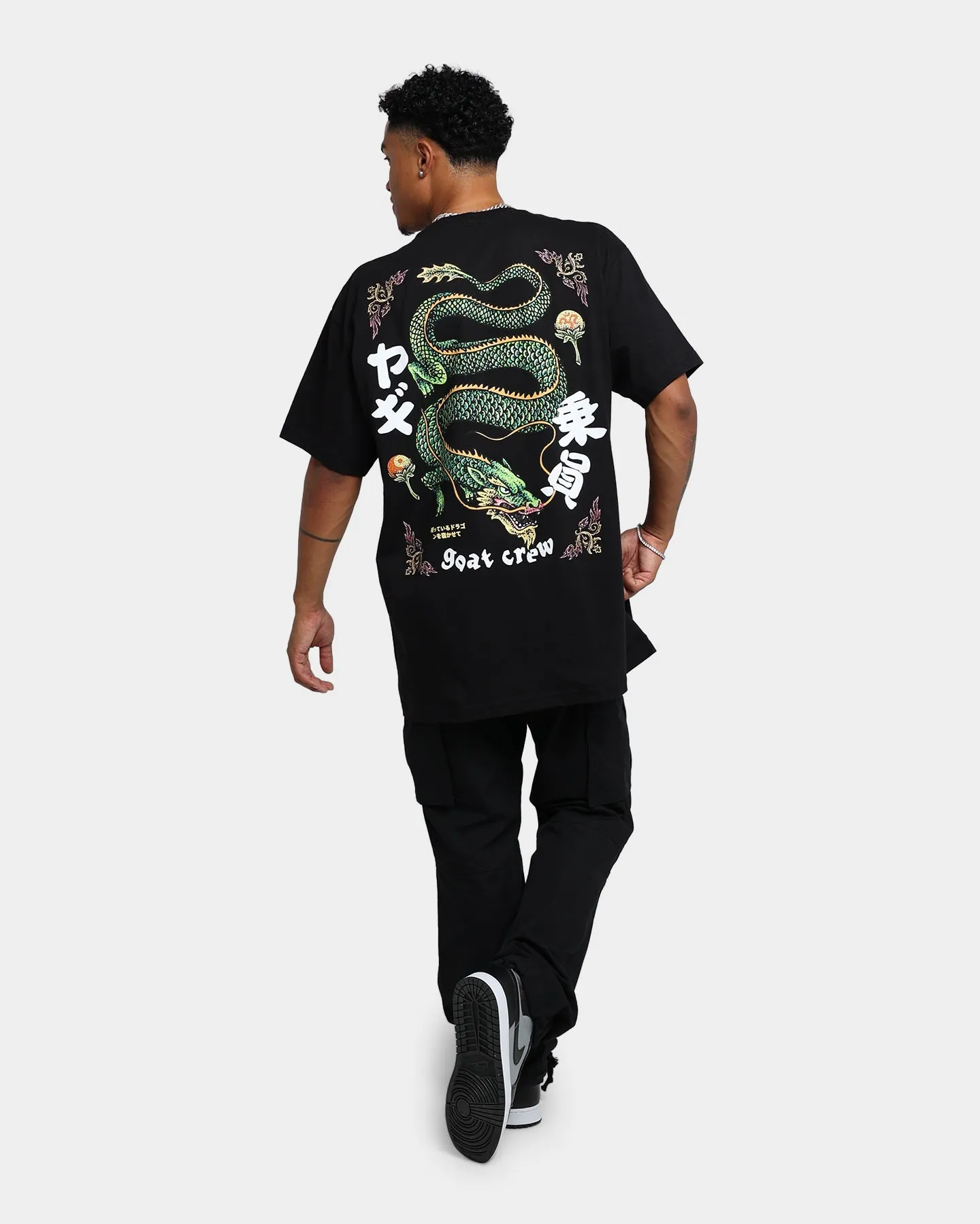 Goat Crew Sleeping Dragons T-Shirt Black