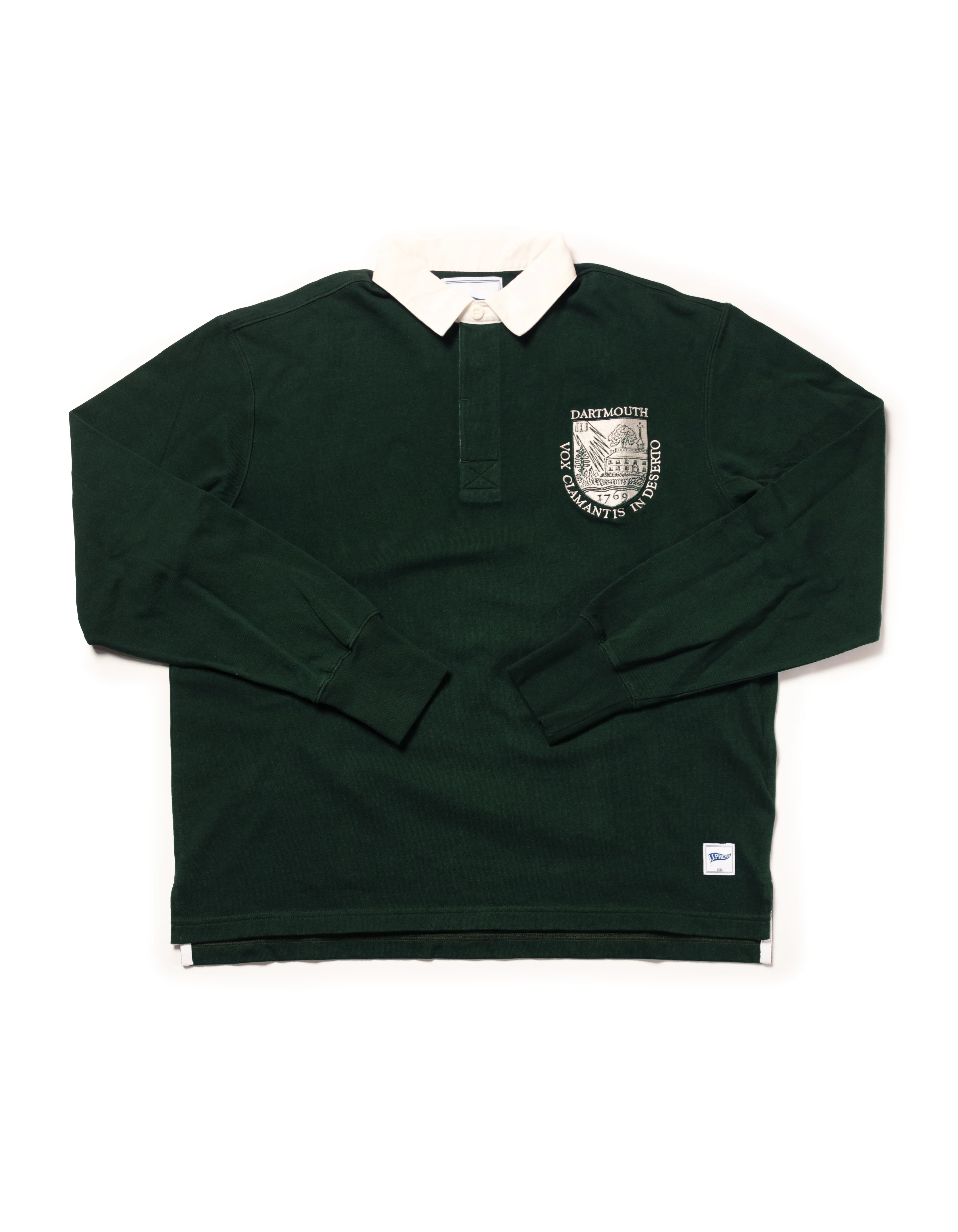 GREEN DARTMOUTH CREST RUGBY SHIRT