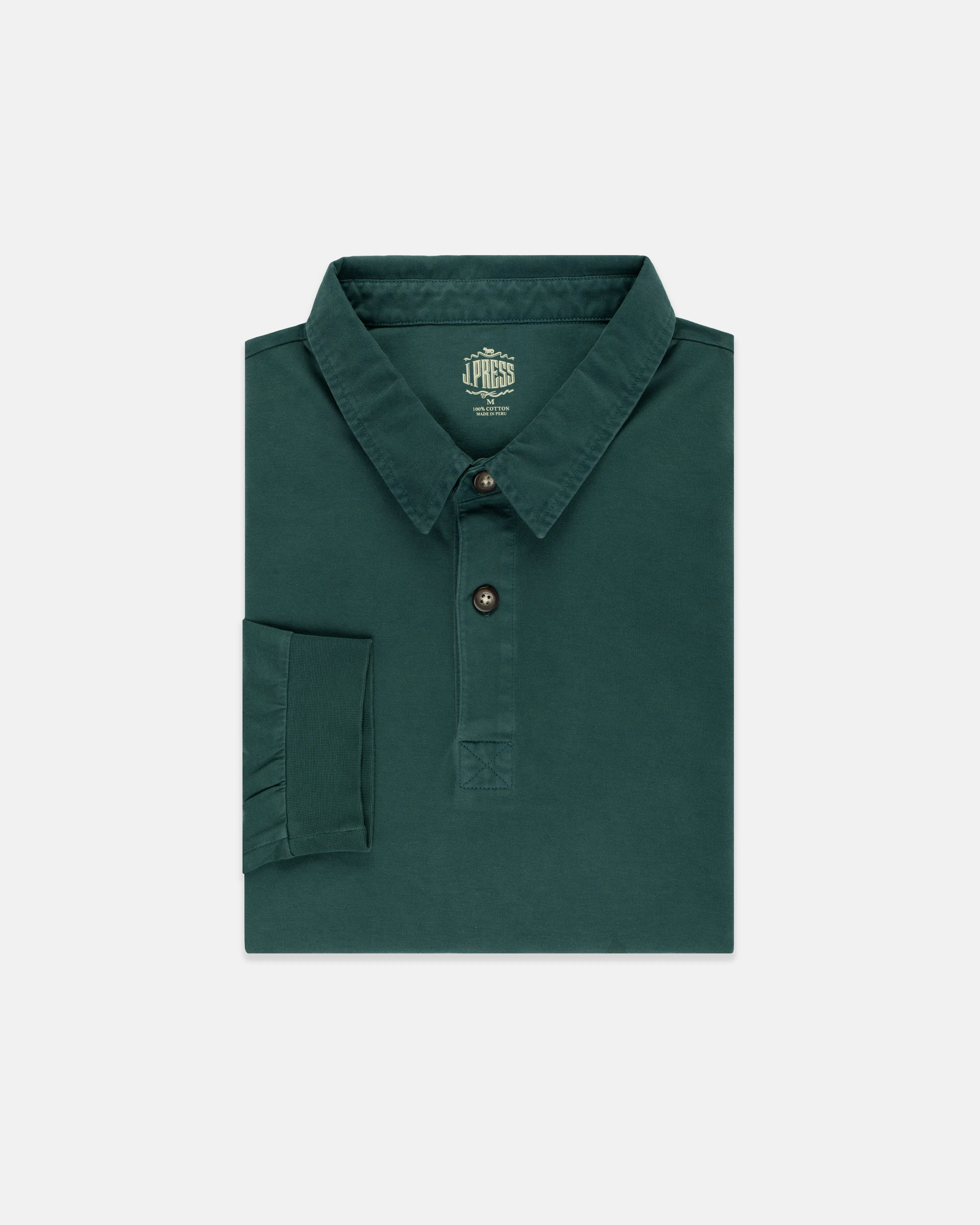 GREEN SOLID RUGBY SHIRT