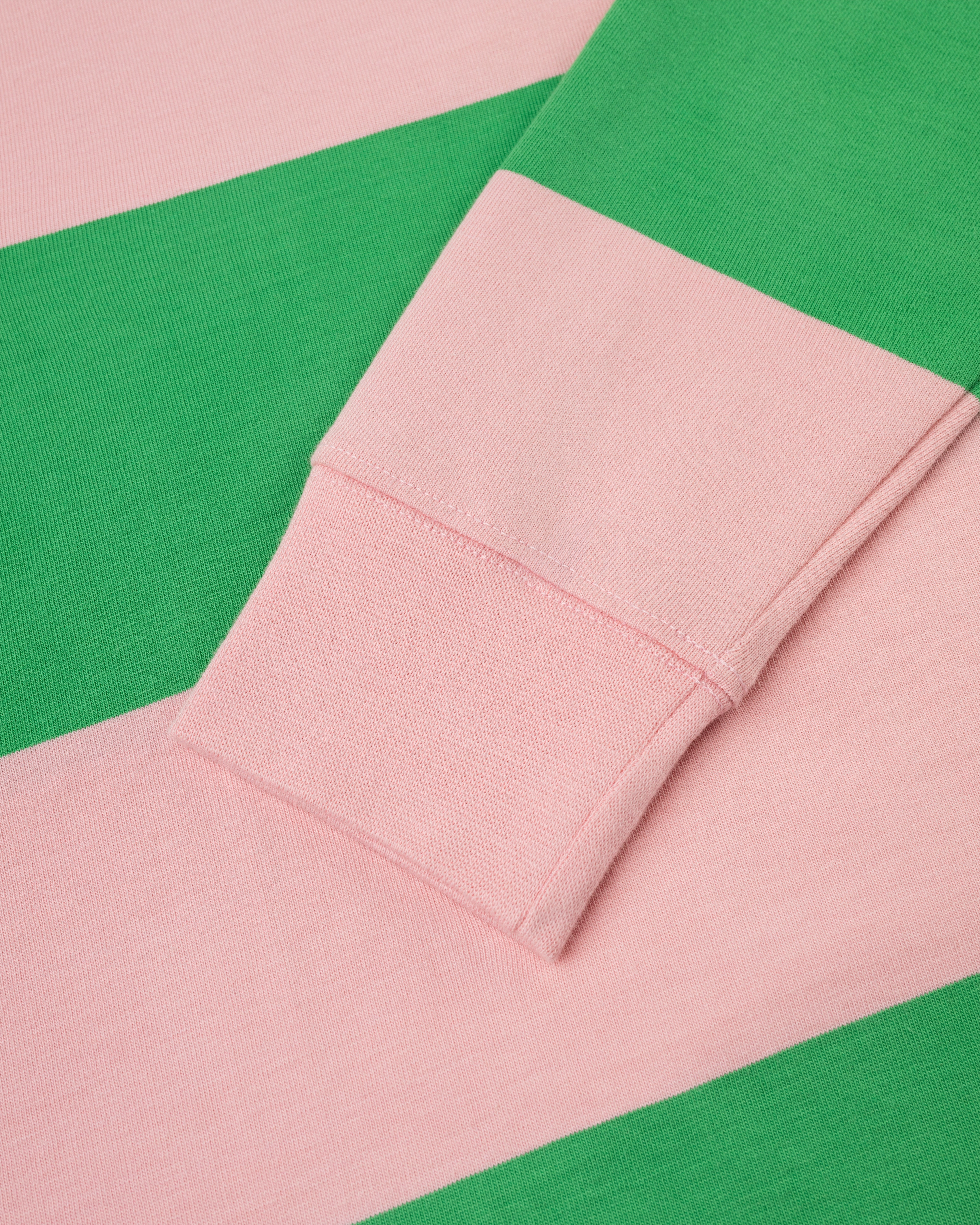 GREEN/PINK STRIPE RUGBY SHIRT
