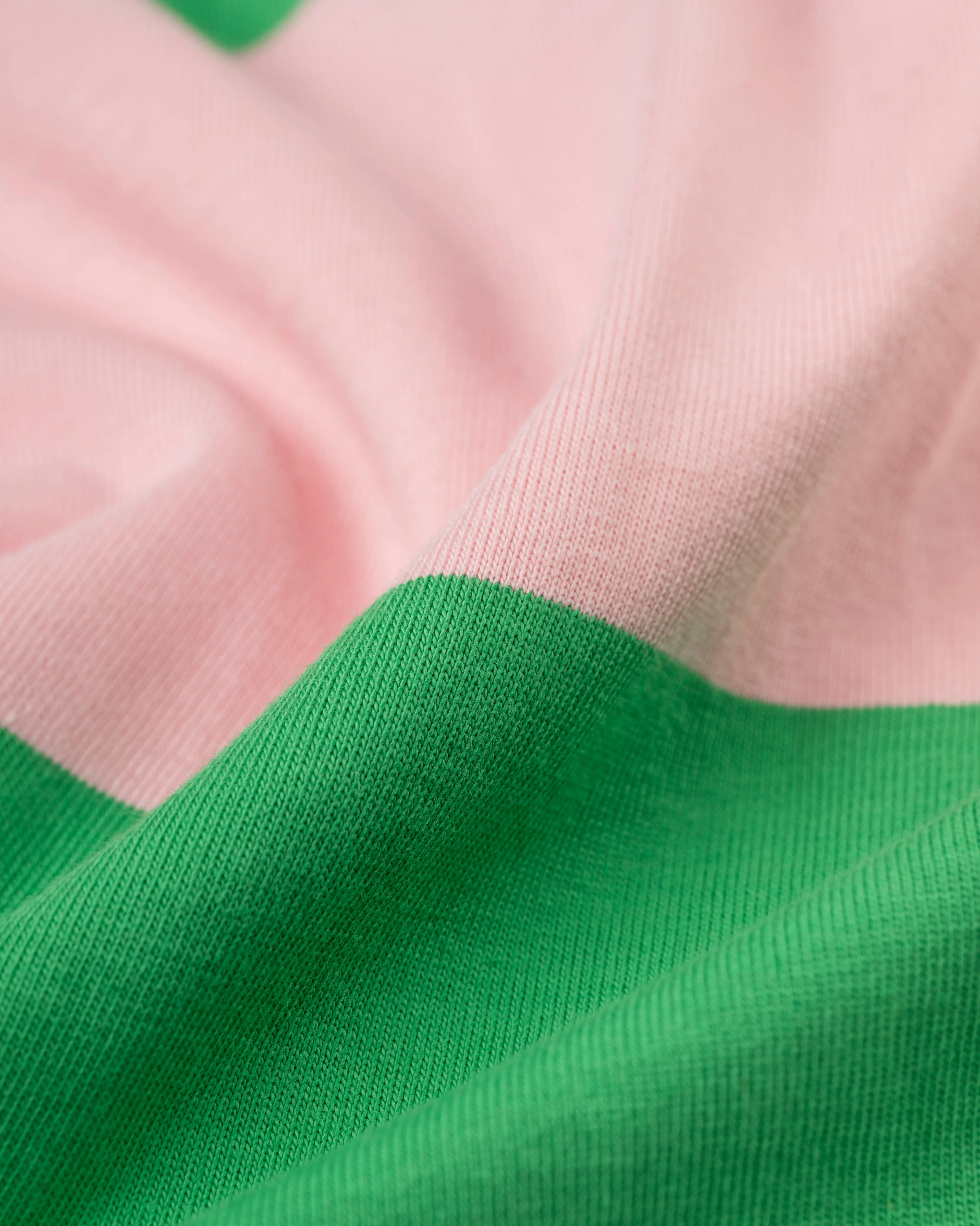 GREEN/PINK STRIPE RUGBY SHIRT