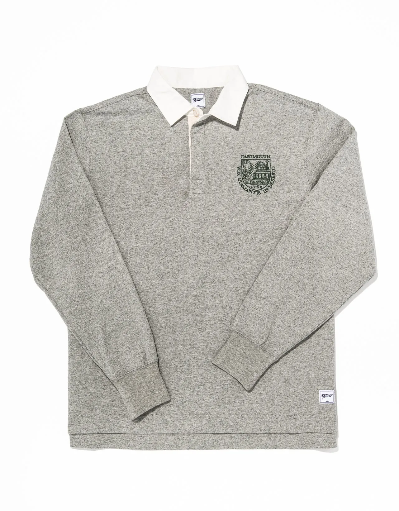GREY DARTMOUTH CREST RUGBY SHIRT