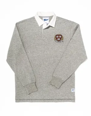 GREY HARVARD CREST RUGBY SHIRT