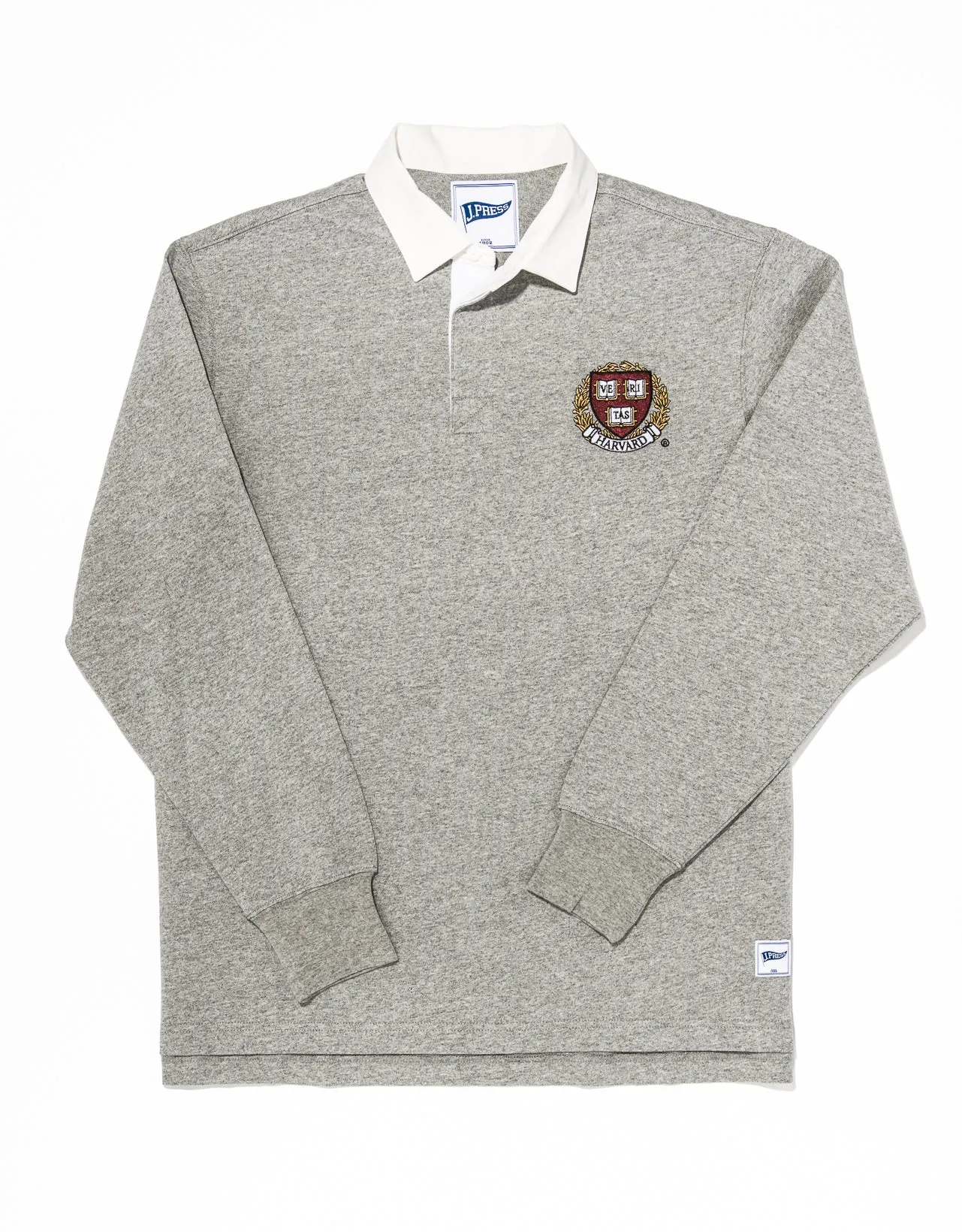 GREY HARVARD CREST RUGBY SHIRT