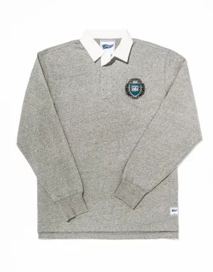 GREY YALE CREST RUGBY SHIRT