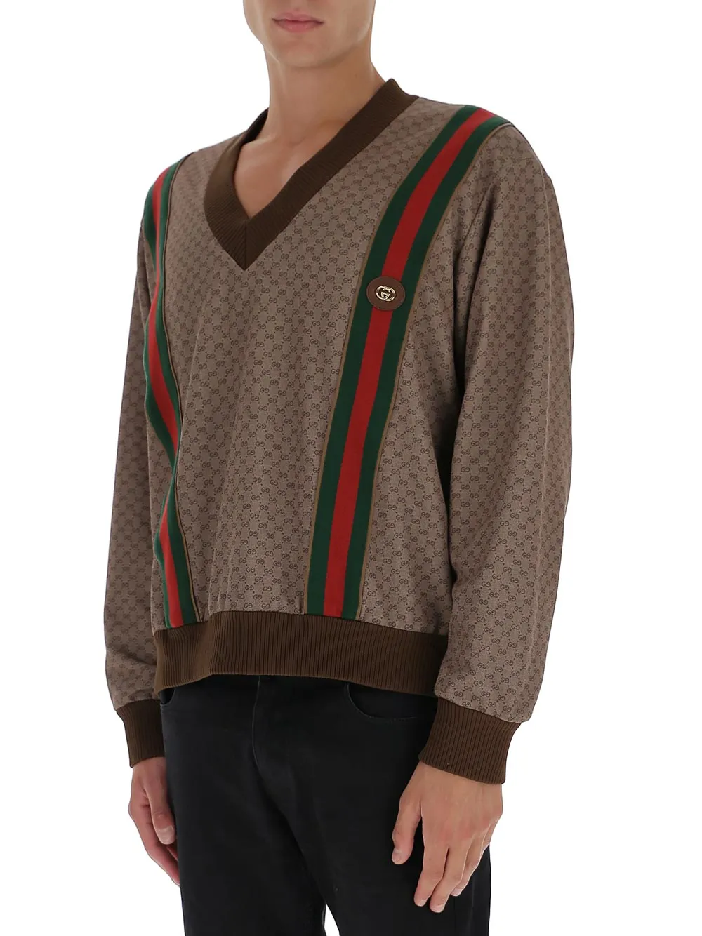 Gucci V-Neck Long-Sleeved Jumper