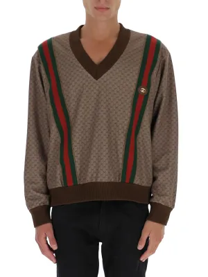 Gucci V-Neck Long-Sleeved Jumper
