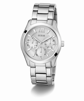 GUESS Ladies Silver Tone Multi-function Watch
