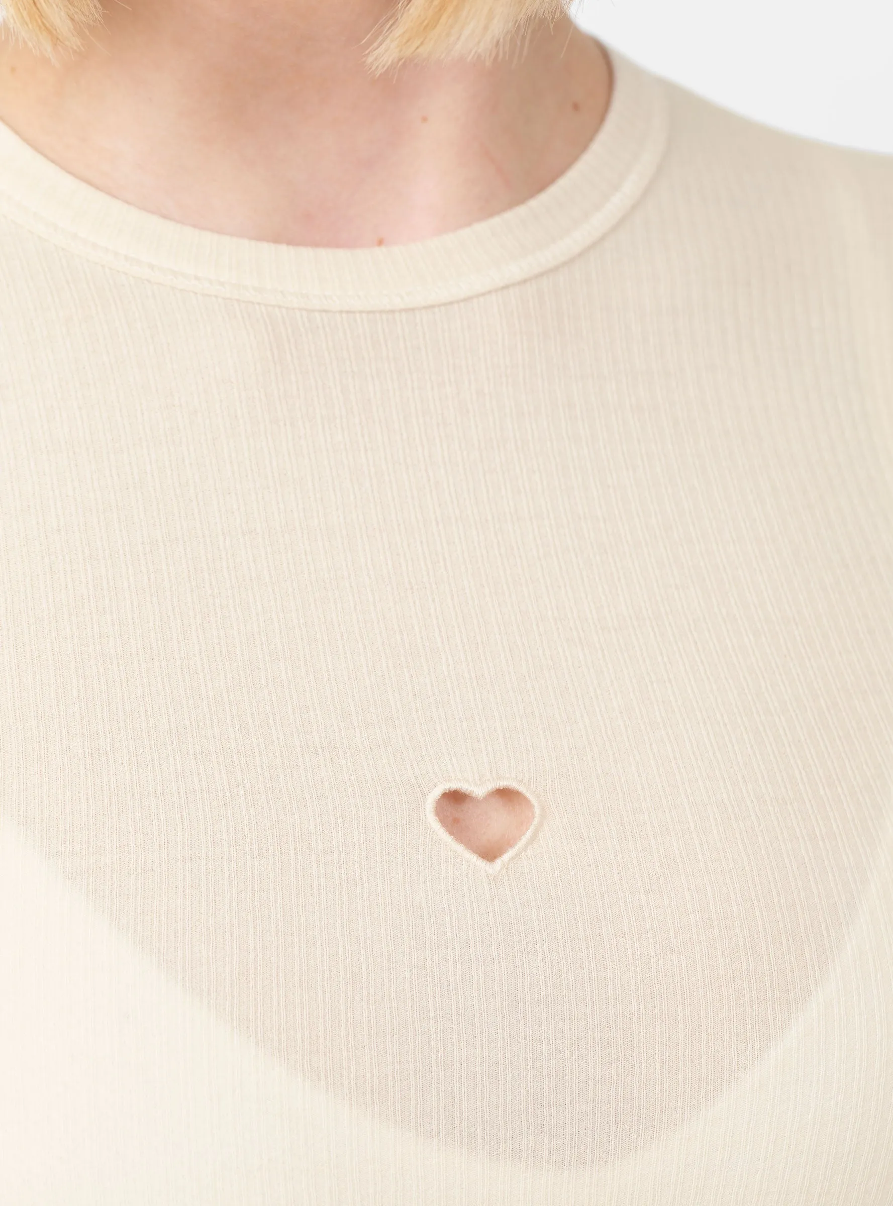 Heart Long Sleeve Tee Undyed