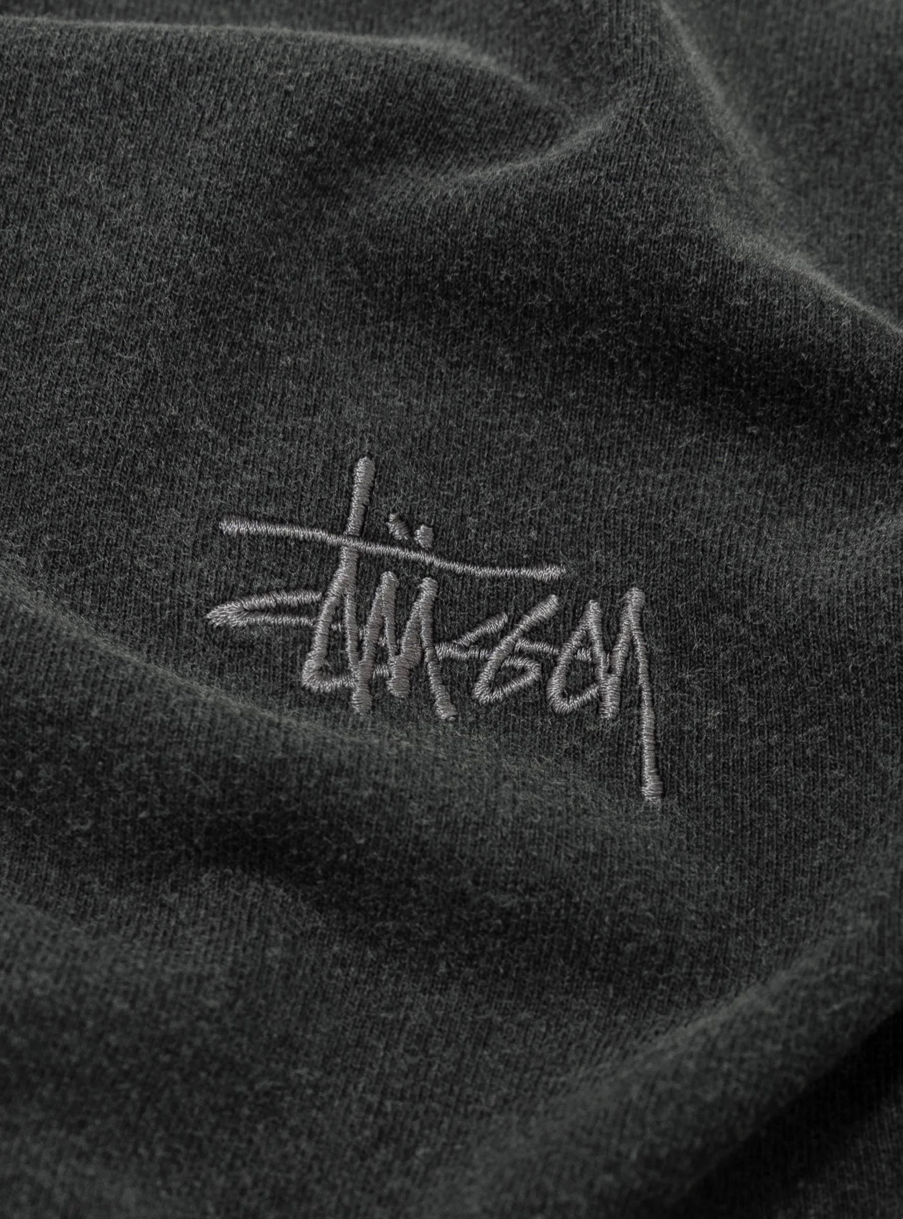 Heavy Washed Long Sleeve Crew Faded Black