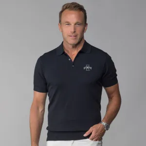 Iowa State Maranello Cotton & Silk Three Button Polo Black