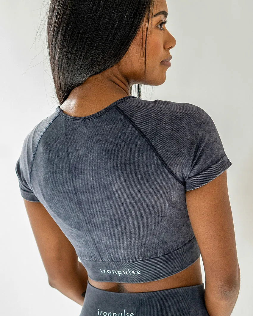 Iron Pulse Luxe Crop (Grey) *FINAL SALE*