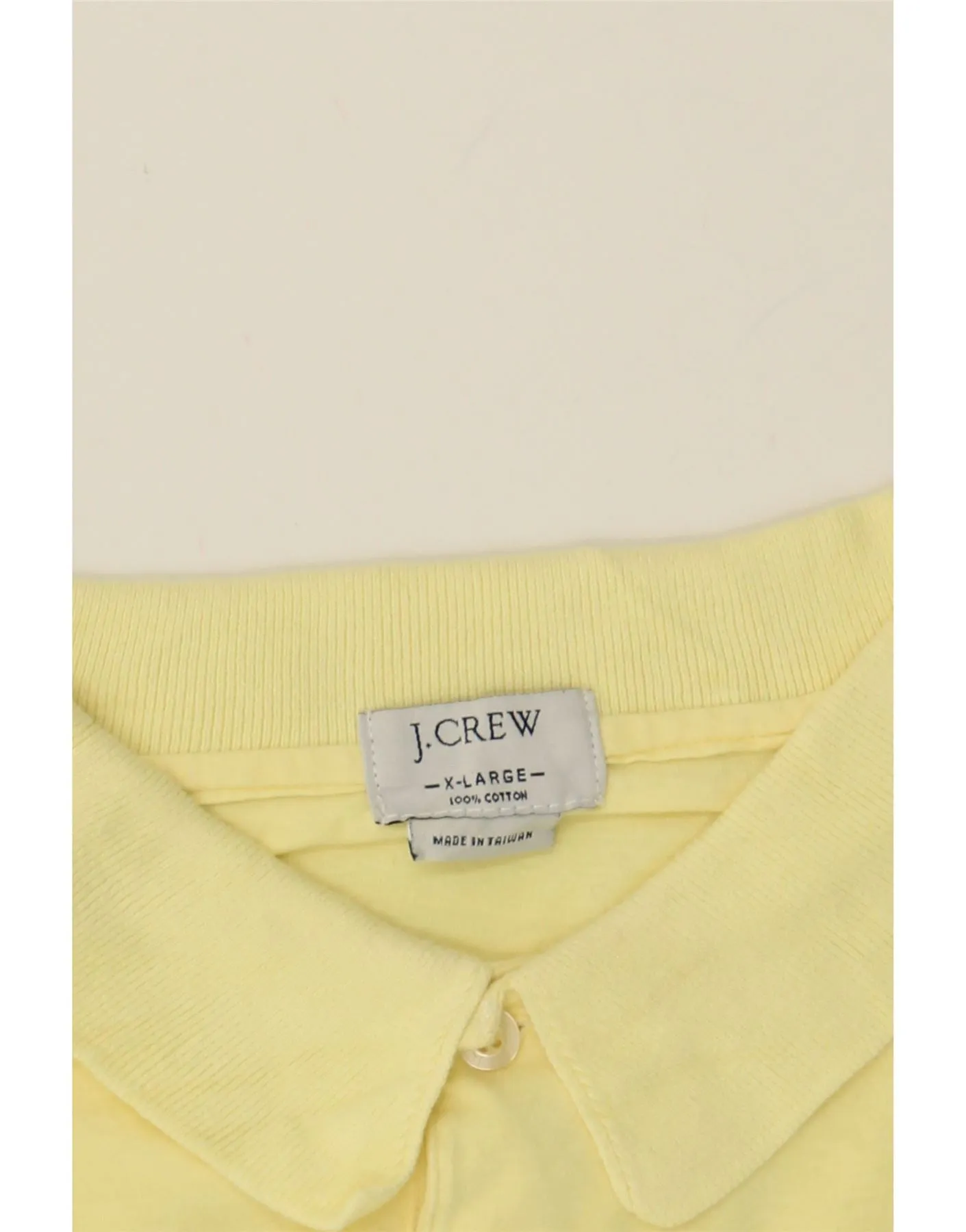 J. CREW Mens Long Sleeve Polo Shirt XL Yellow Cotton