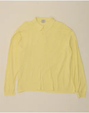 J. CREW Mens Long Sleeve Polo Shirt XL Yellow Cotton
