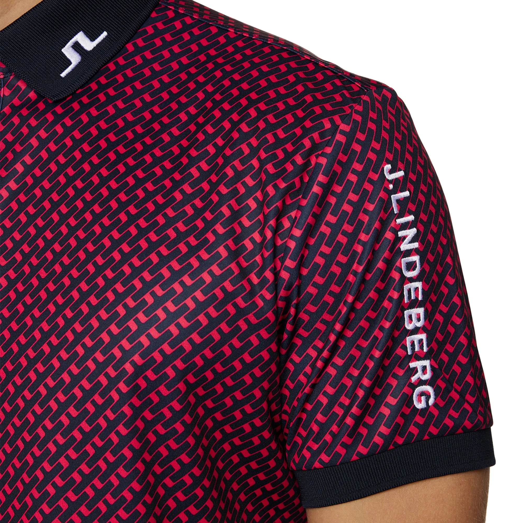 J.Lindeberg Golf Tour Tech Print Polo Shirt SS25