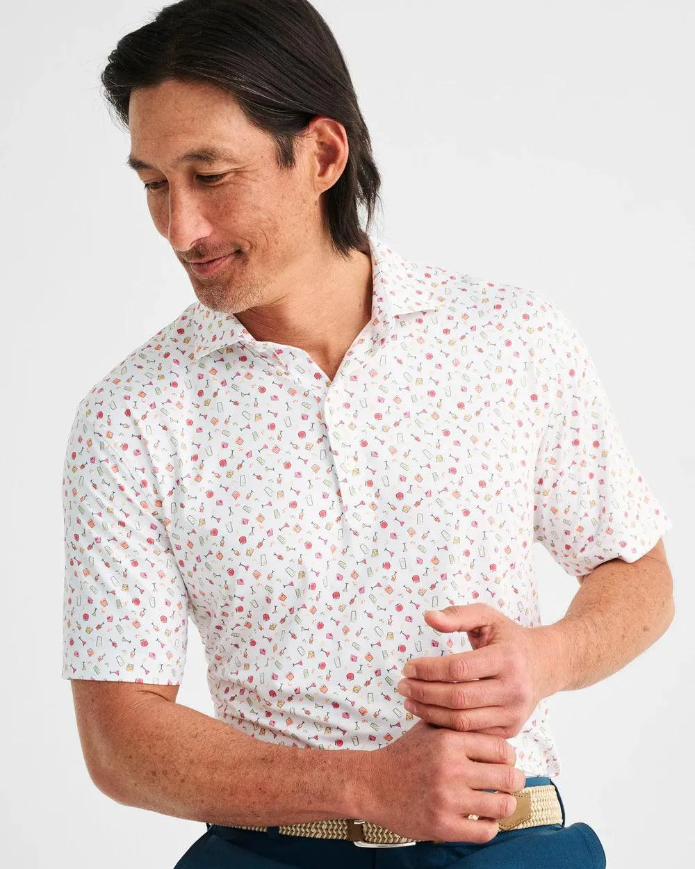 Johnnie-O Shaken Printed Polo