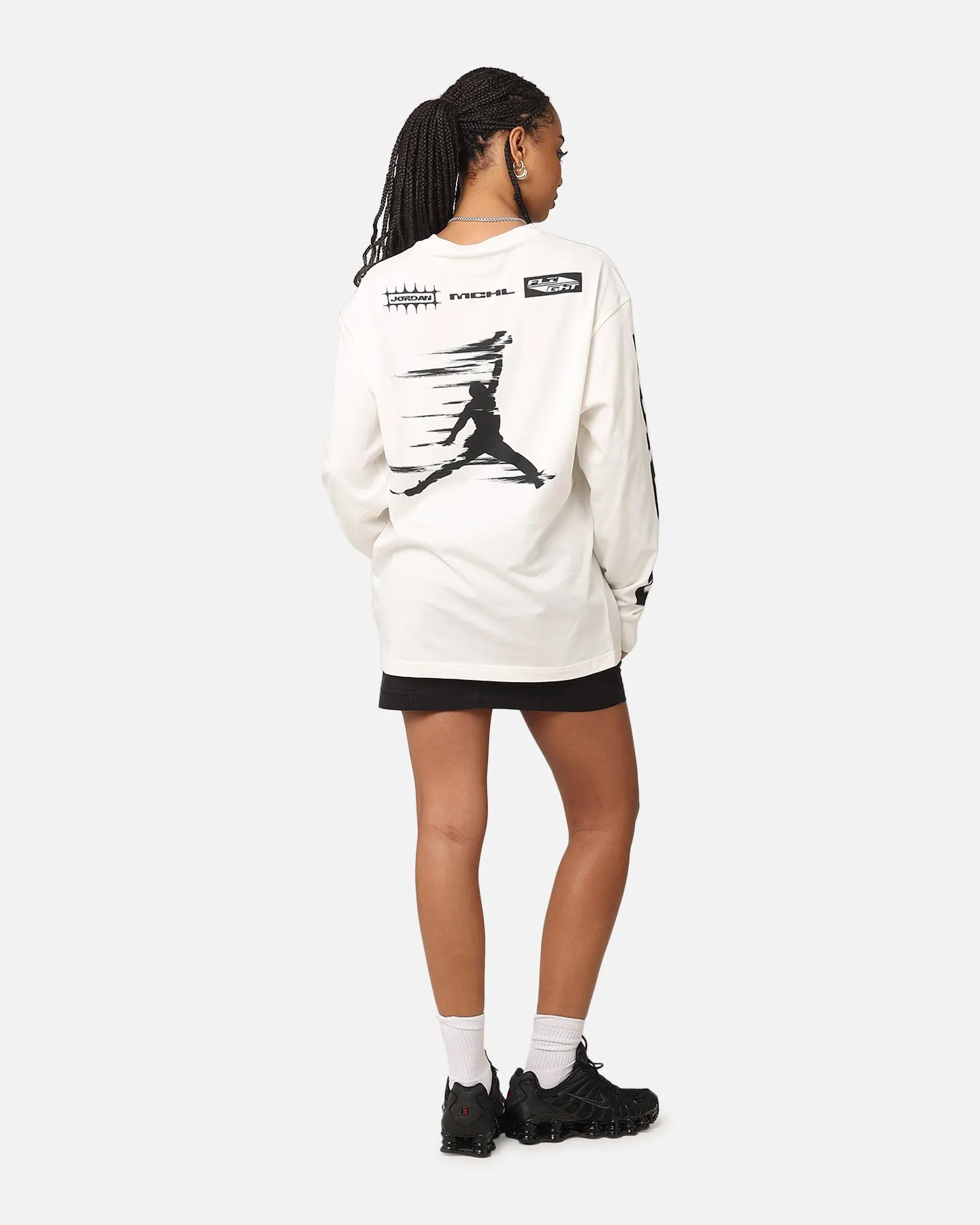 Jordan Jumpman MVP 85 Long Sleeve Crewneck T-Shirt Sail/Black