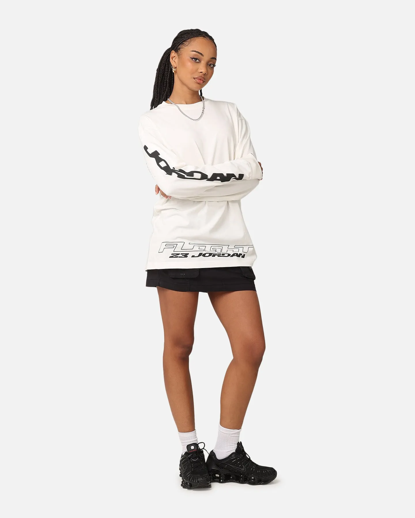 Jordan Jumpman MVP 85 Long Sleeve Crewneck T-Shirt Sail/Black