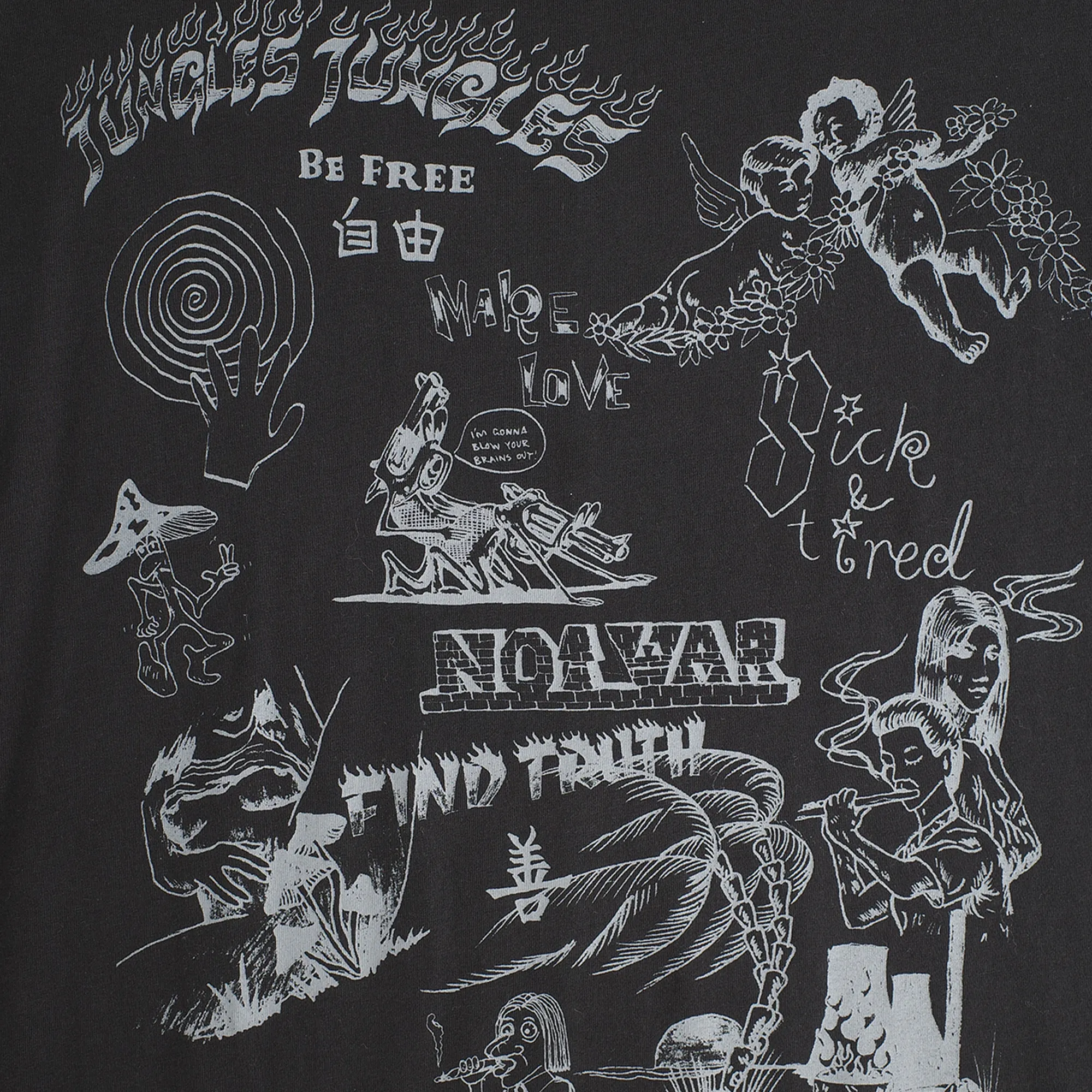 Jungles Jungles Scribbles Tee Black SS-SCRB-BLK