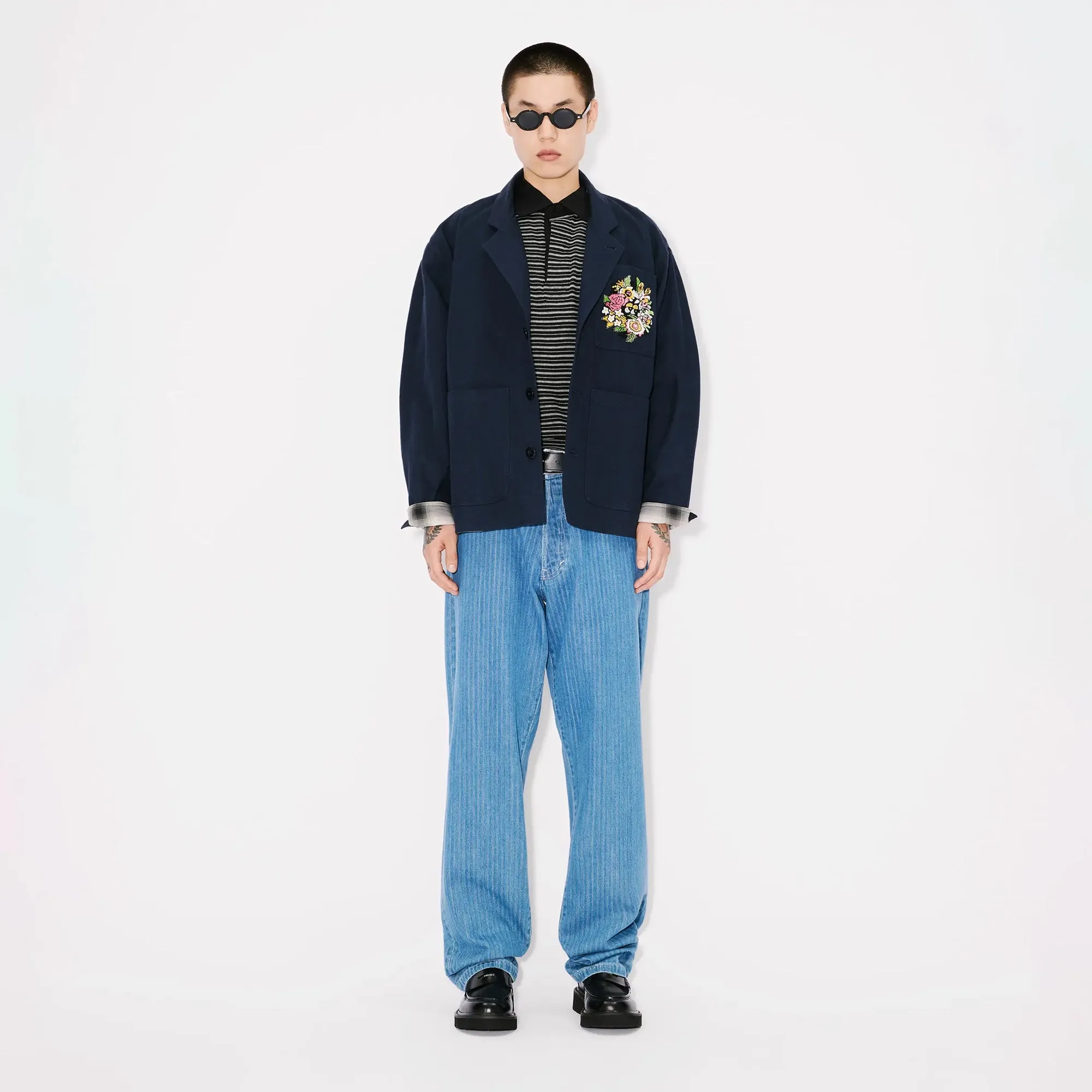 Kenzo Gots Verdy Collection Embroidered Relax Polo Black FF55PO5414SD.99J