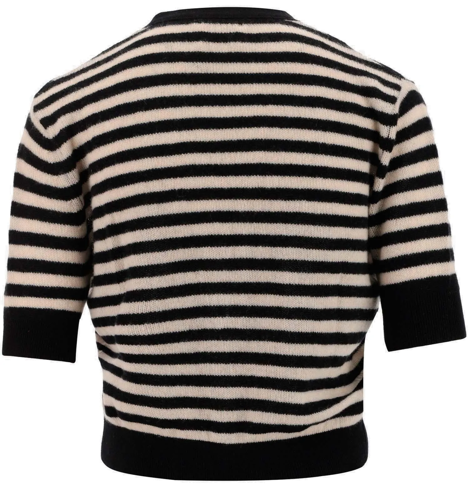 Khaite Striped V-Neck Cardigan