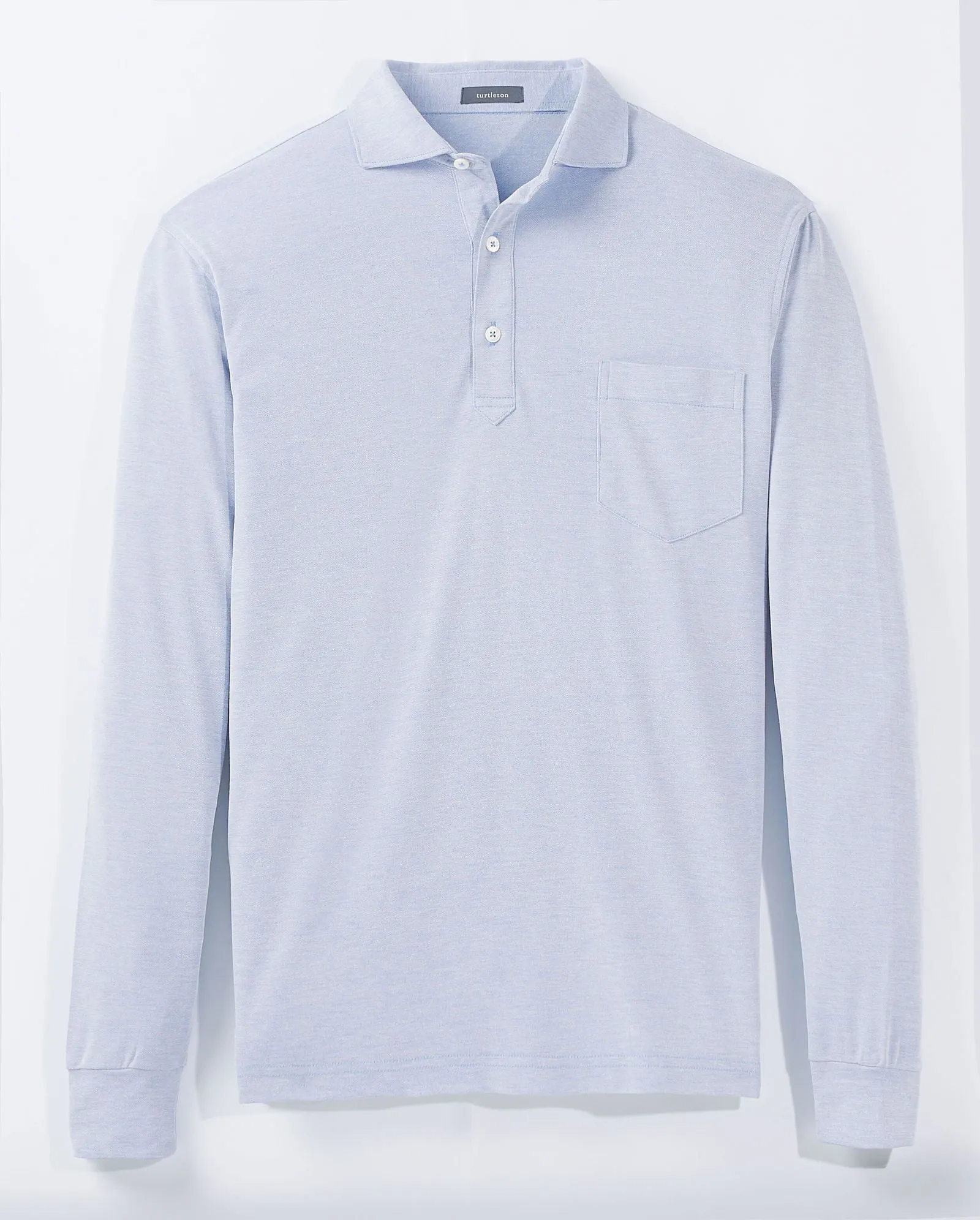 Lester Oxford Performance Polo - Long Sleeve