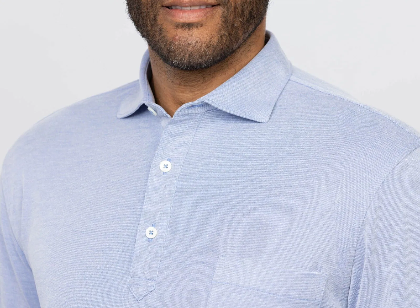 Lester Oxford Performance Polo - Long Sleeve