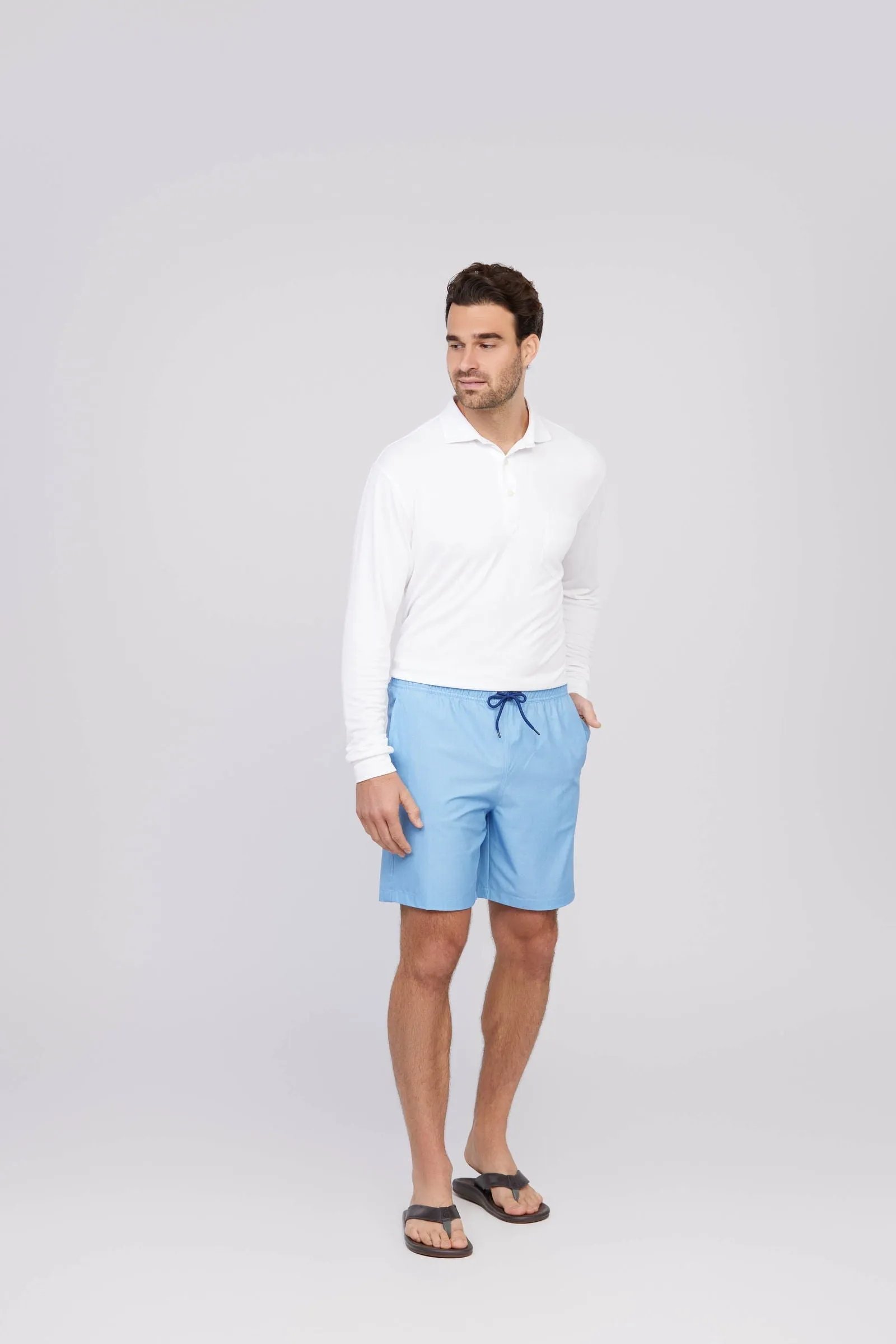 Lester Oxford Performance Polo - Long Sleeve