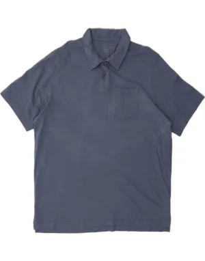 L.L.BEAN Mens Polo Shirt XL Navy Blue Cotton