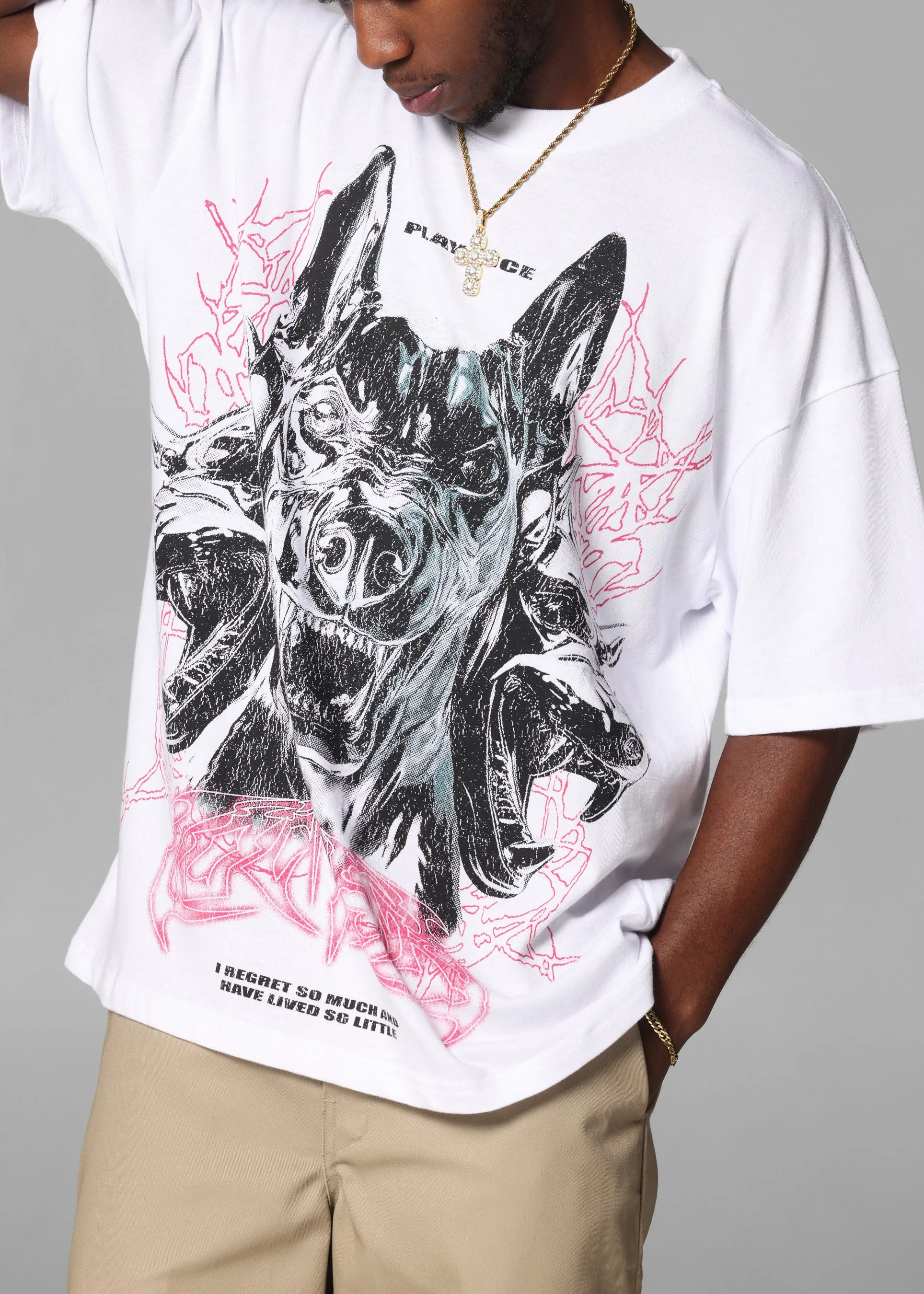 Loiter Dog Pound Vintage T-Shirt White