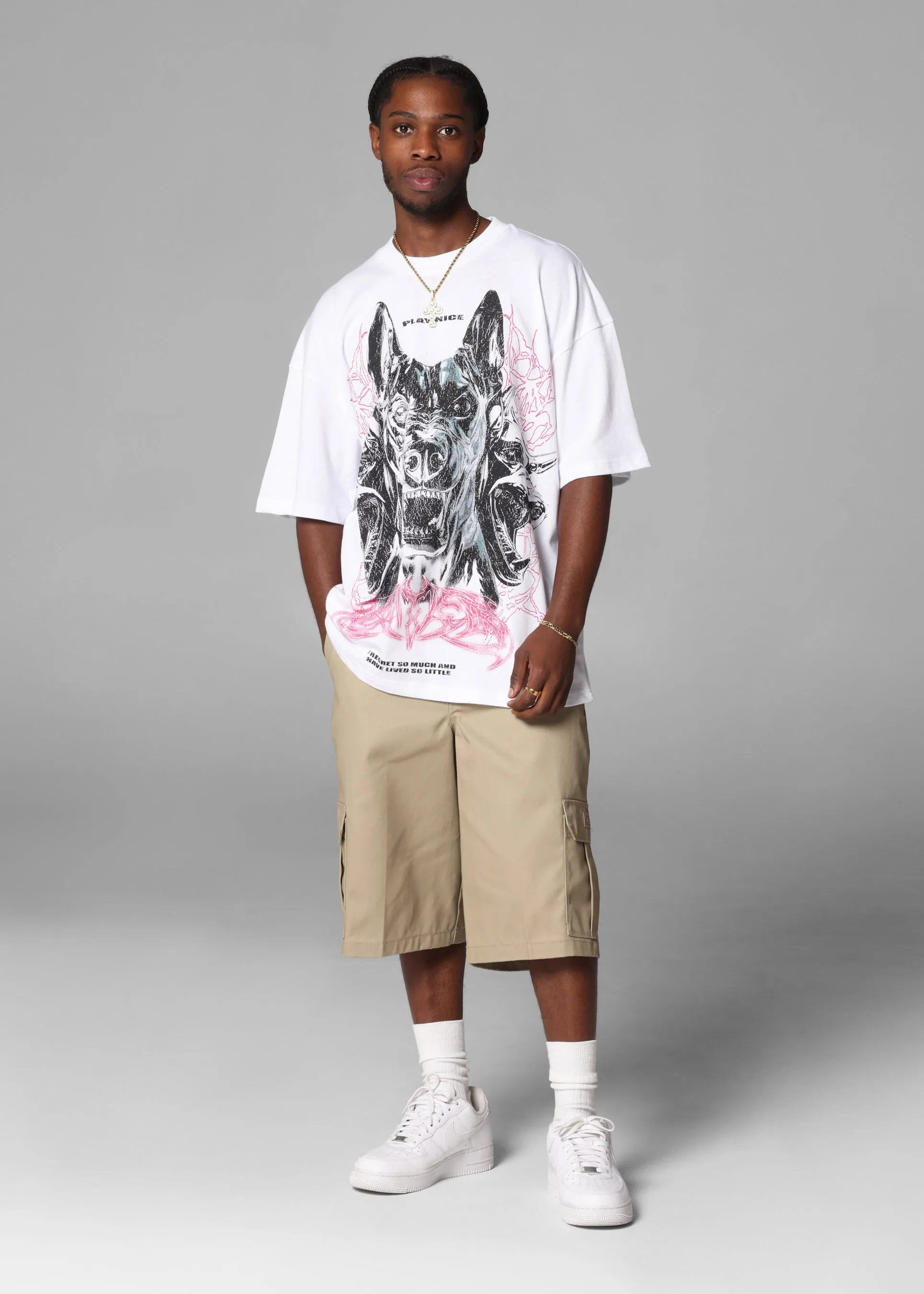 Loiter Dog Pound Vintage T-Shirt White