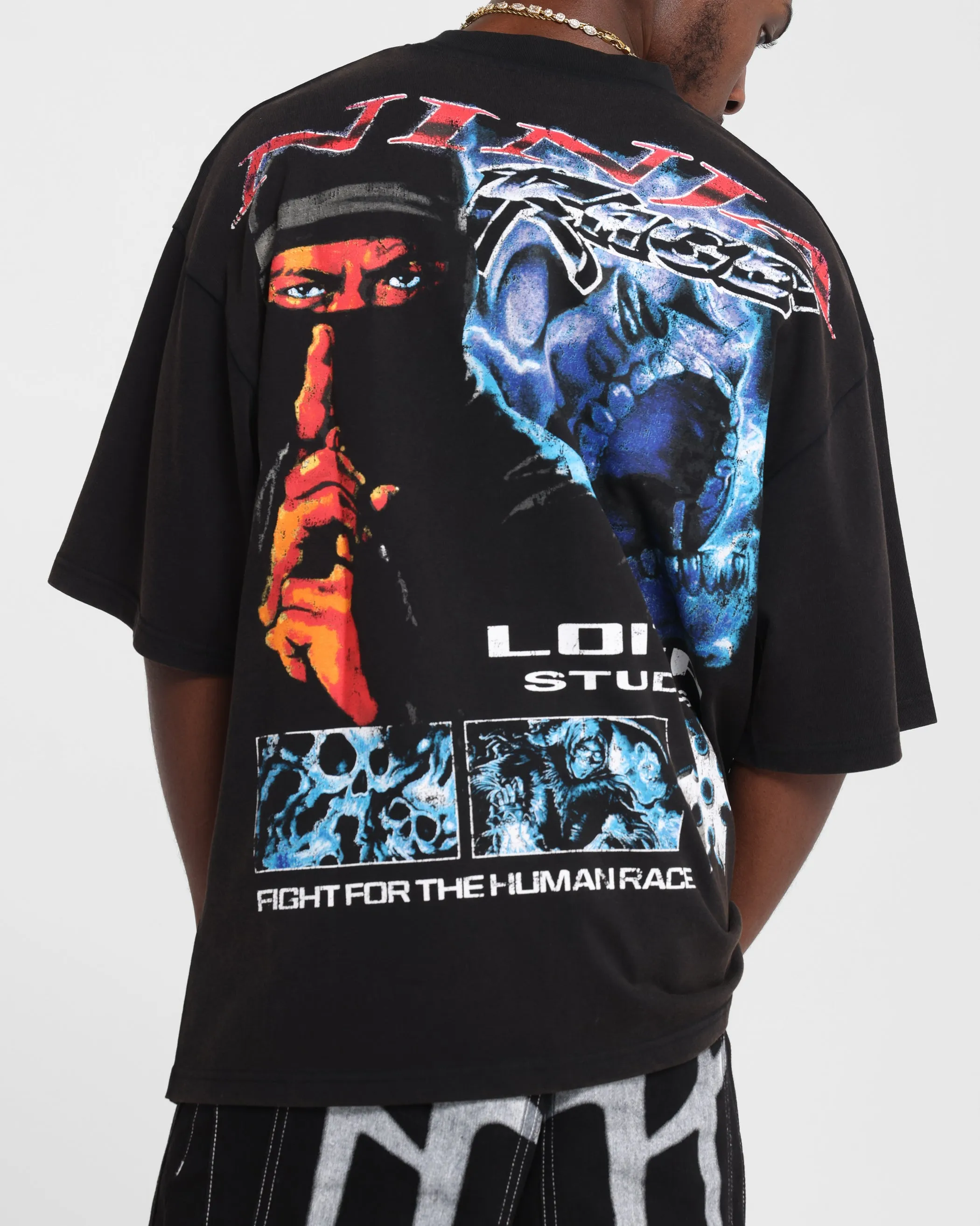 Loiter Ninja Vintage T-Shirt Vintage Charcoal