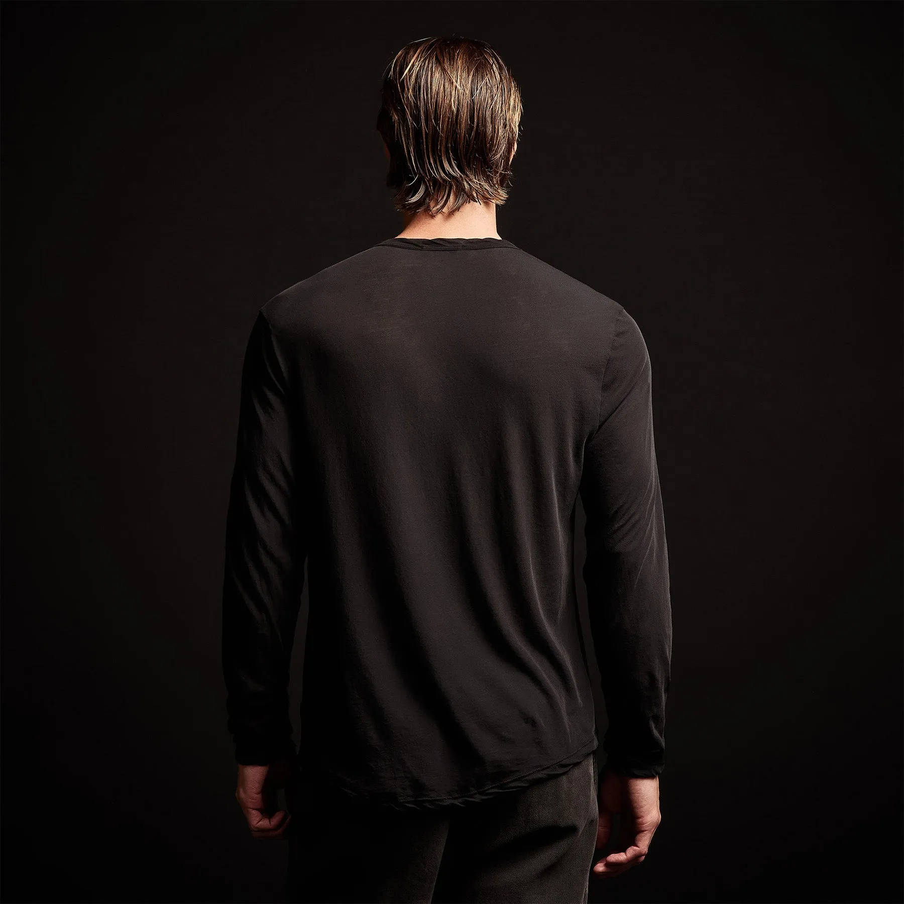L/S Crew Neck Tee - Black