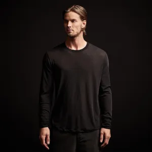 L/S Crew Neck Tee - Black