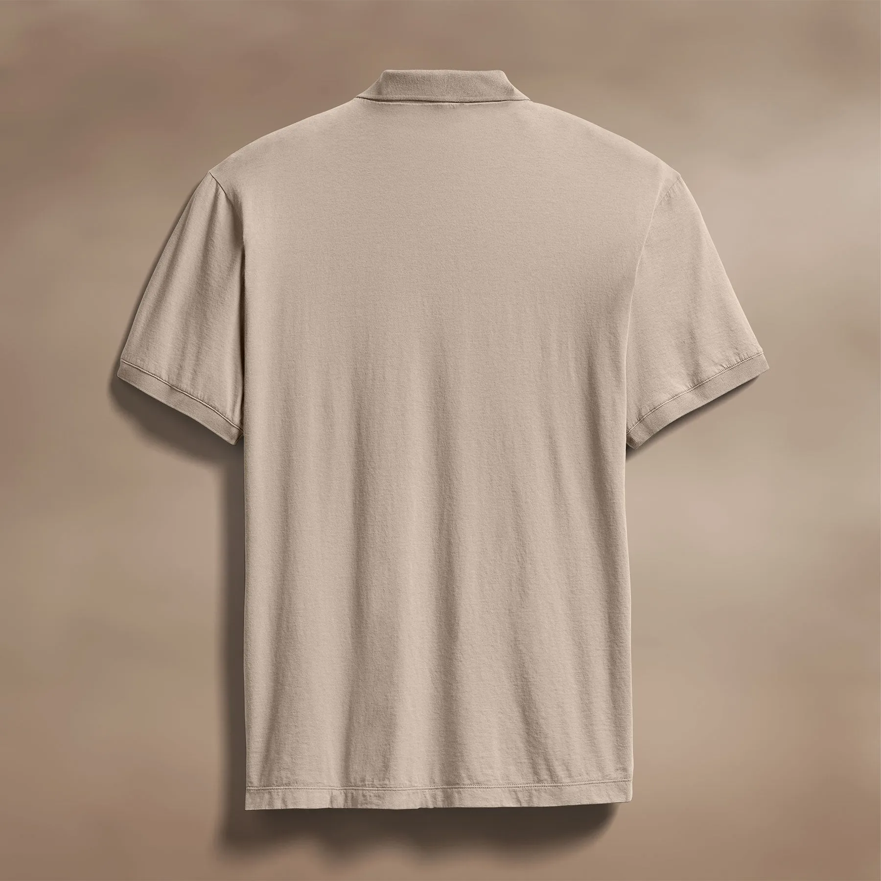 Luxe Lotus Jersey Polo - Overcast