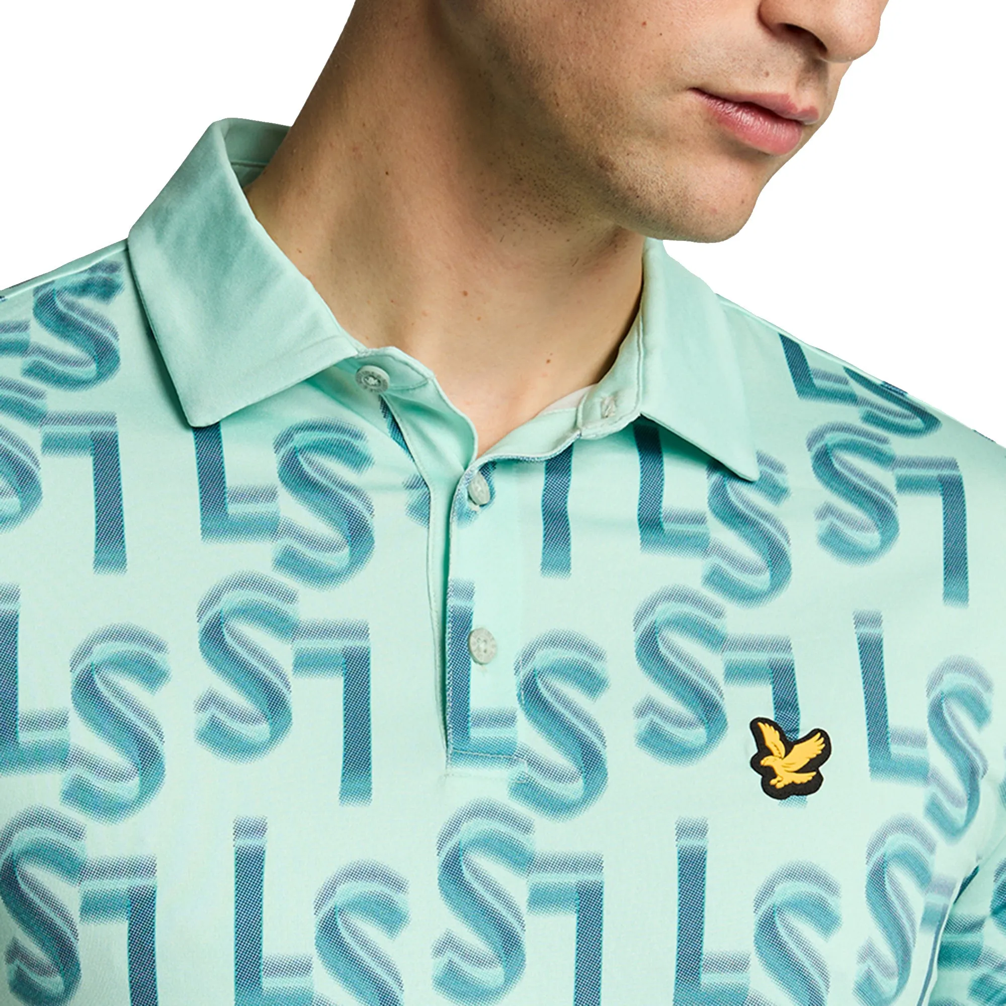 Lyle & Scott Golf Monogram Printed Polo Shirt