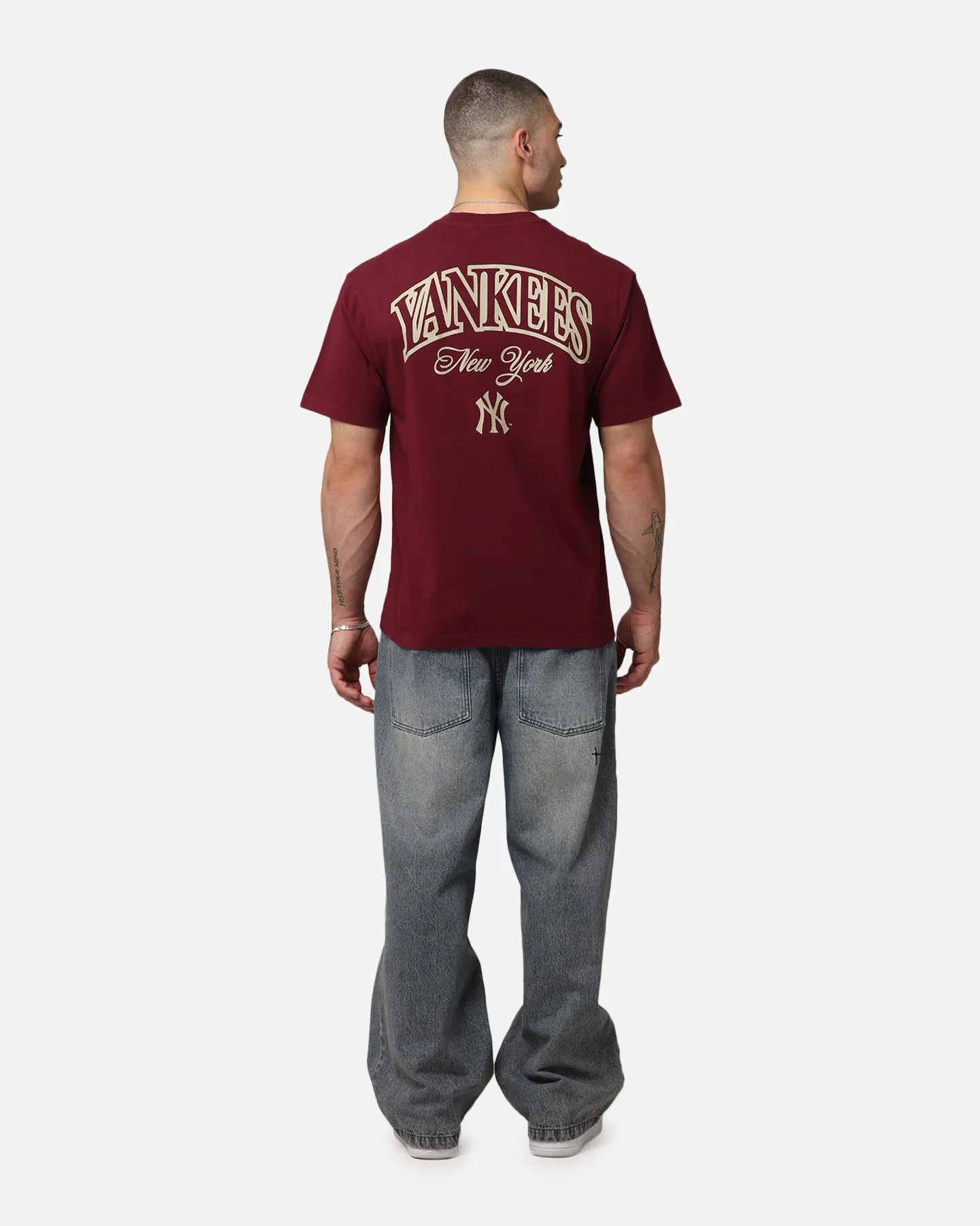 Majestic Athletic New York Yankees Kenmare City Bulge T-Shirt Maroon