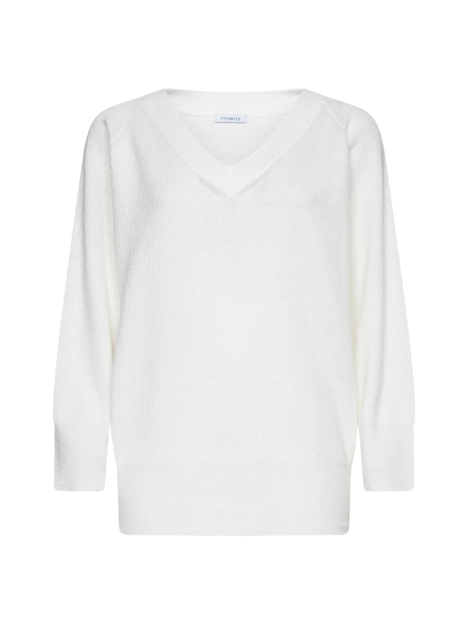 Malo V-Neck Knitted Raglan-Sleeve Jumper
