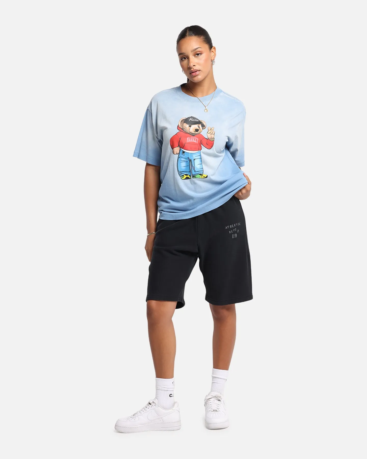Market Fit Check Bear T-Shirt Sky Blue