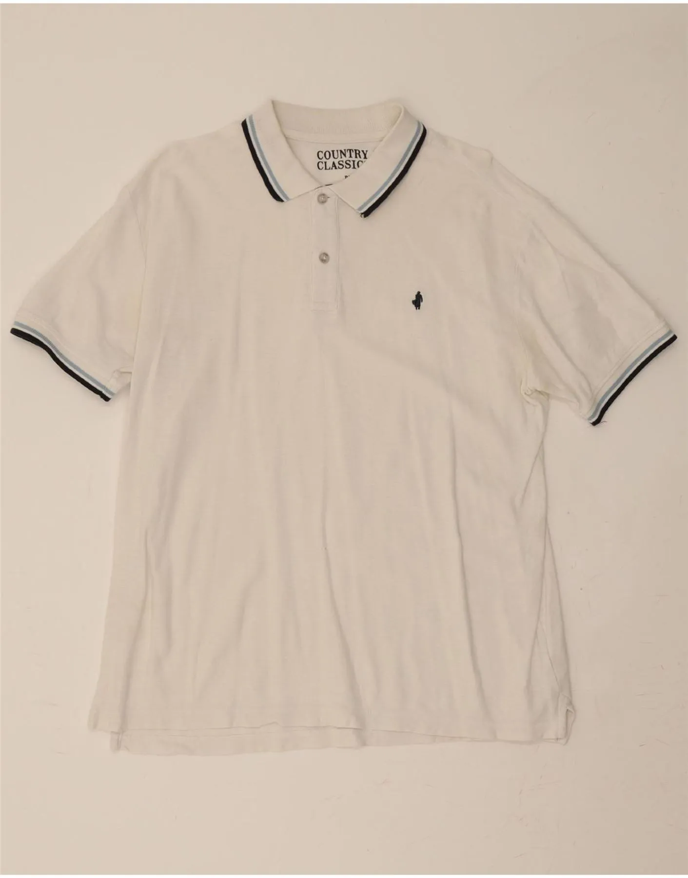 MARLBORO CLASSICS Mens Polo Shirt Small White Cotton