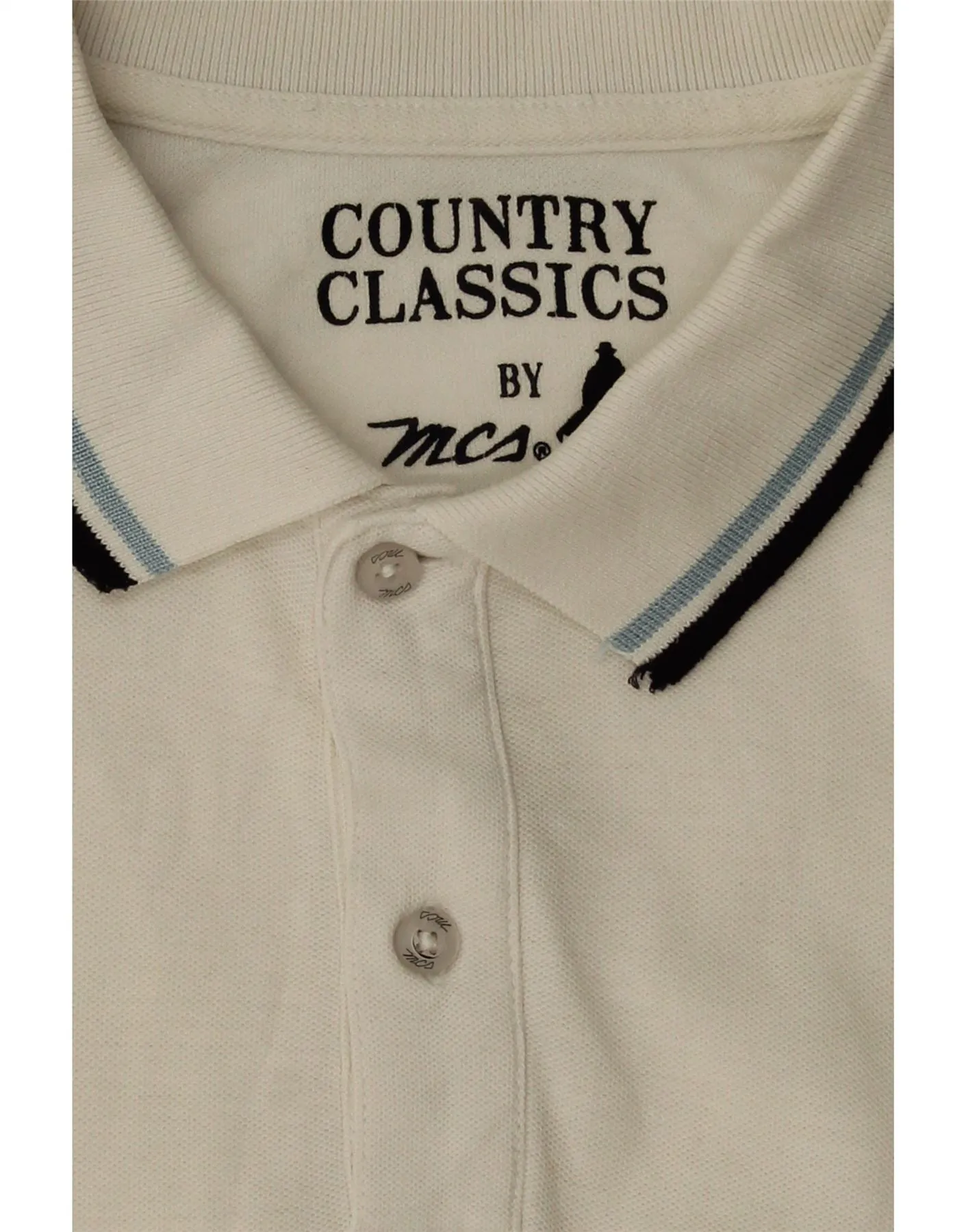 MARLBORO CLASSICS Mens Polo Shirt Small White Cotton