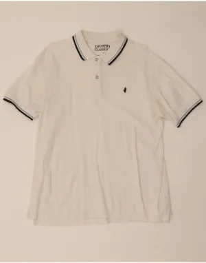 MARLBORO CLASSICS Mens Polo Shirt Small White Cotton