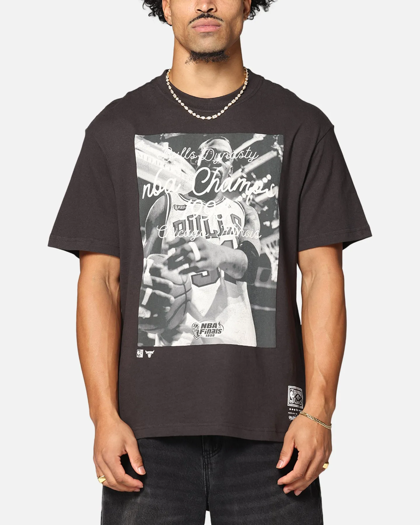 Mitchell & Ness Chicago Bulls Dynasty T-Shirt Faded Black