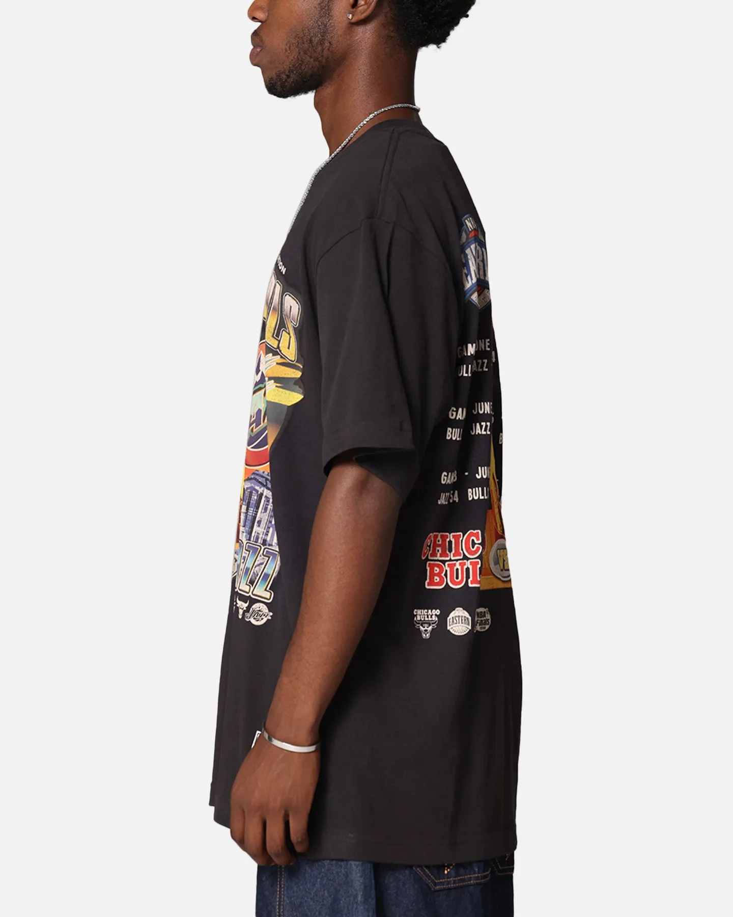 Mitchell & Ness Chicago Bulls Vs. Utah Jazz 1998 Legendary Finals T-Shirt Faded Black
