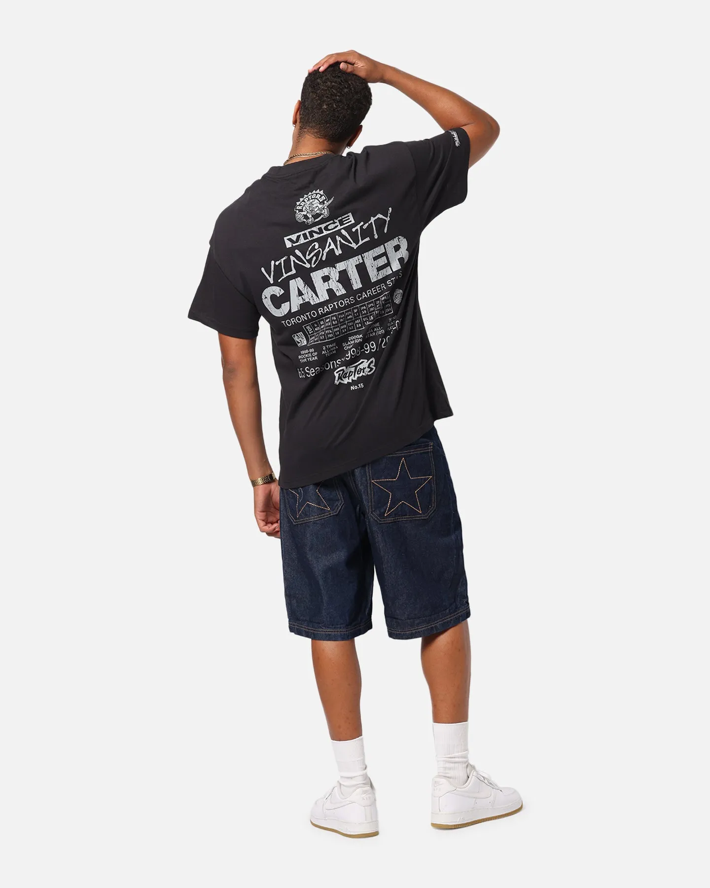 Mitchell & Ness Toronto Raptors Vince Carter Air Canada T-Shirt Overdyed Black